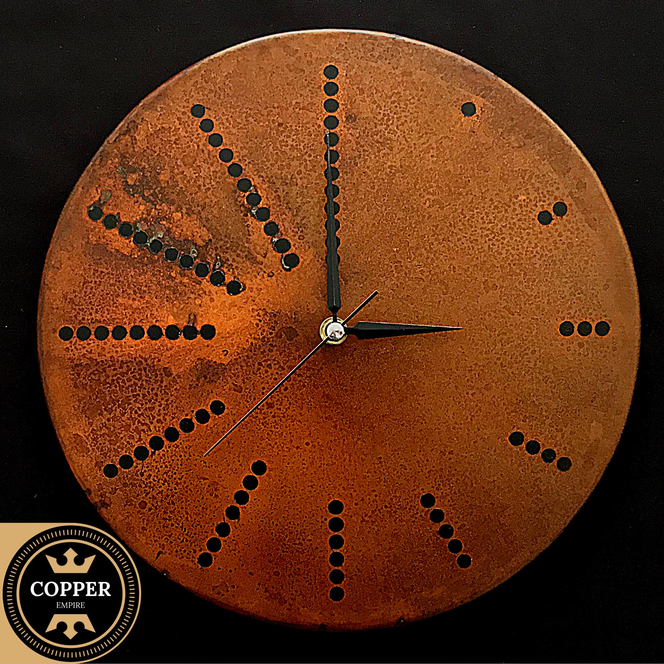 Rusty Patina Unique Copper Wall Clock