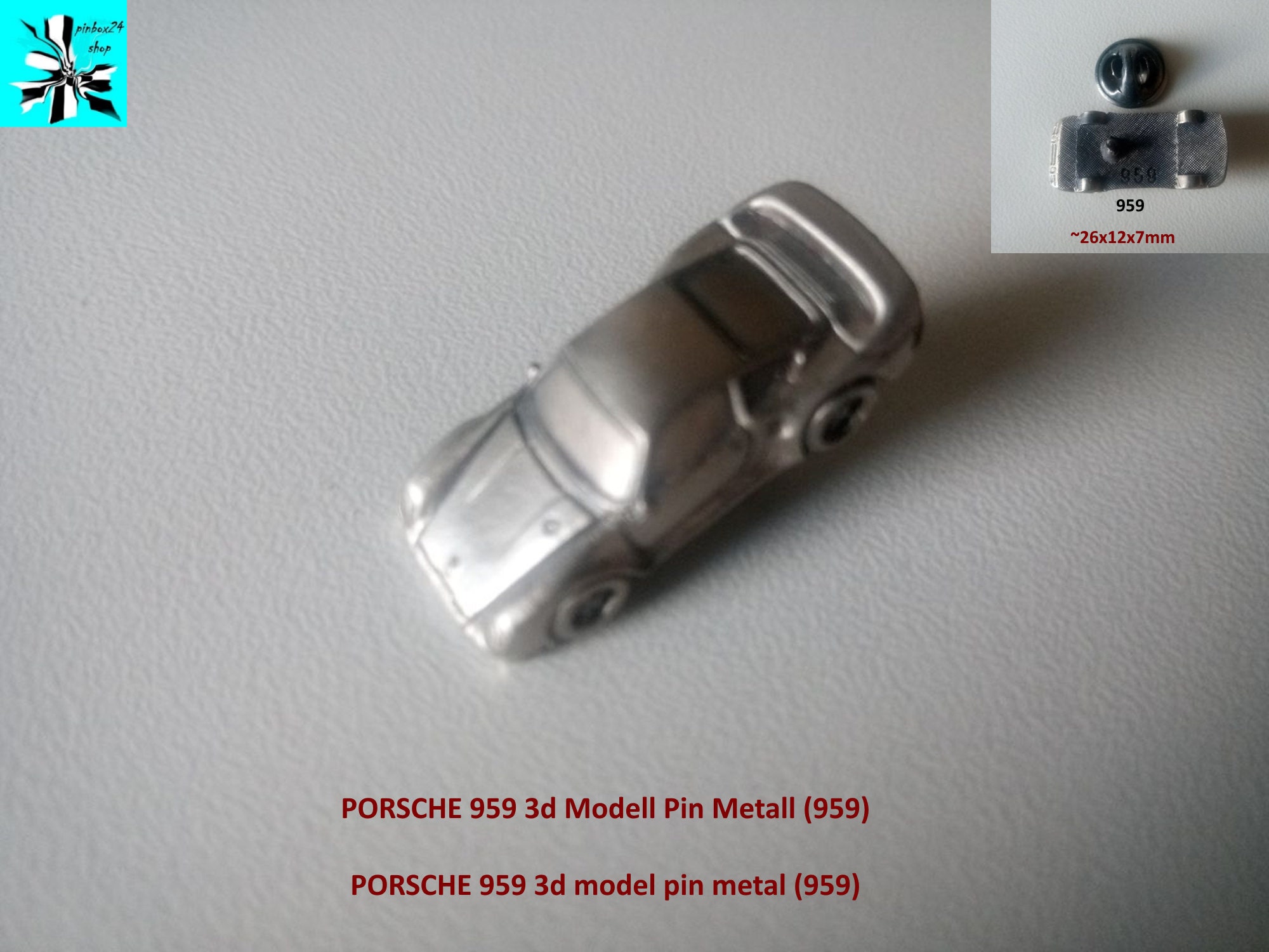 Porsche 959 3d Modell Pin