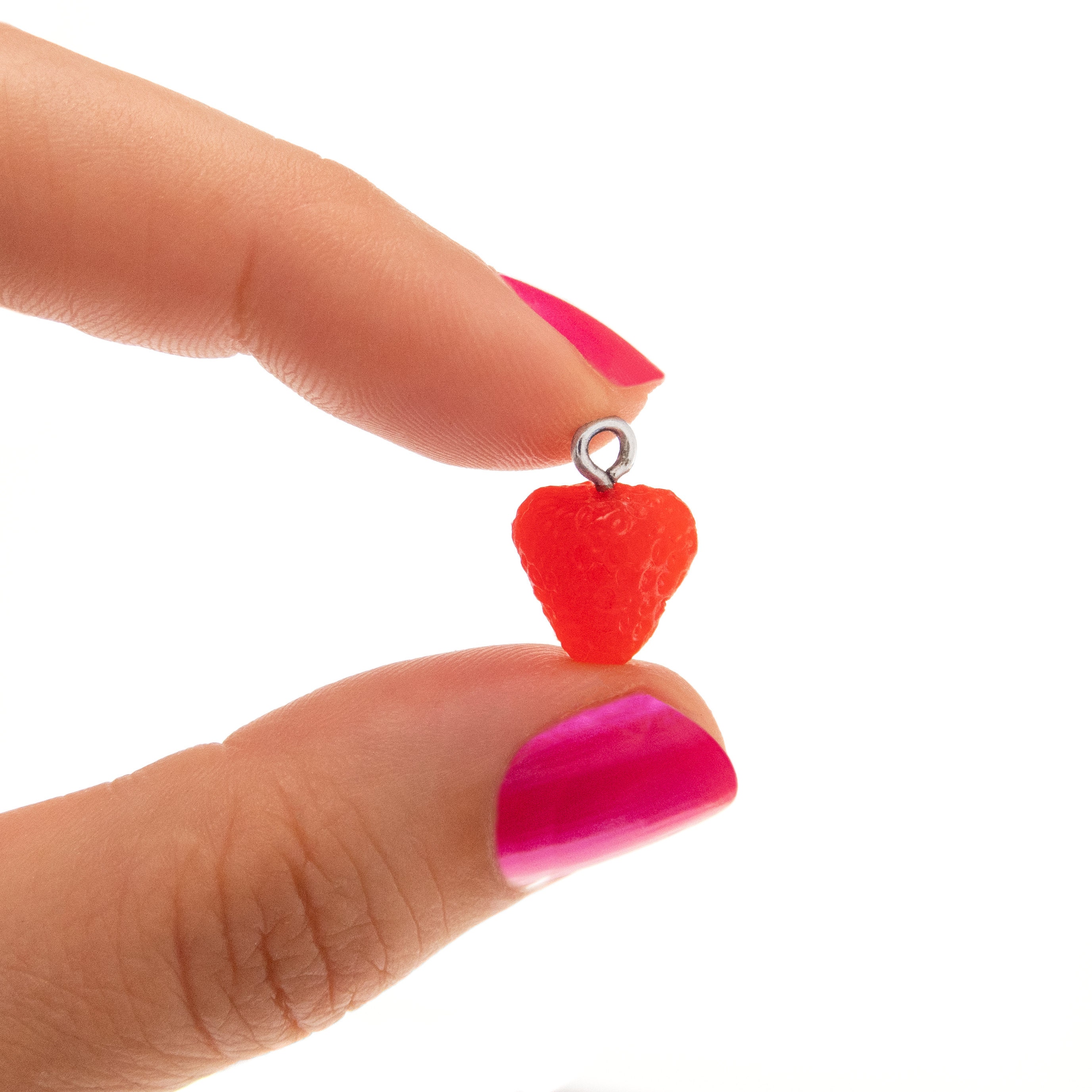 strawberry earrings and necklace