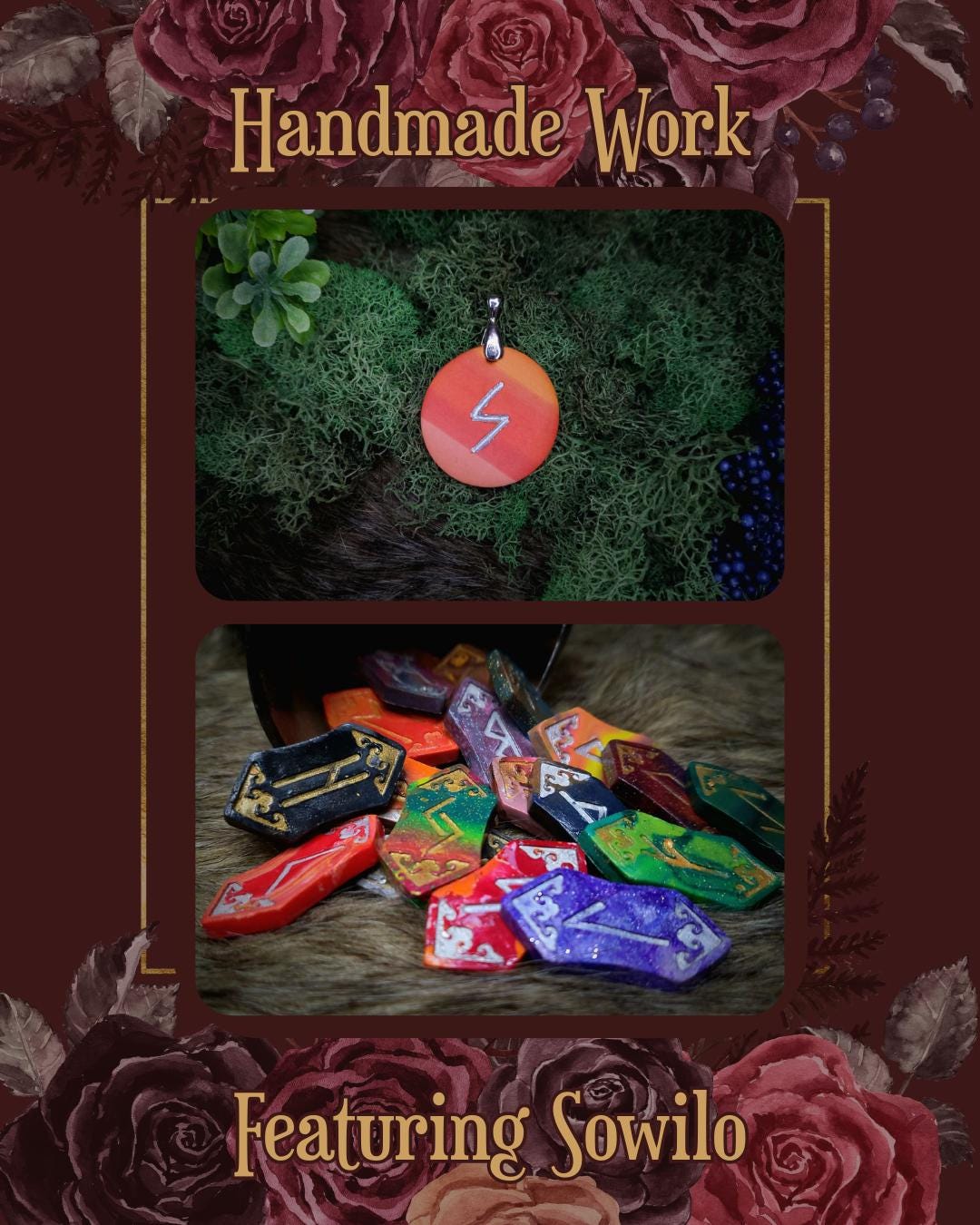 handmade work featuring sowilo