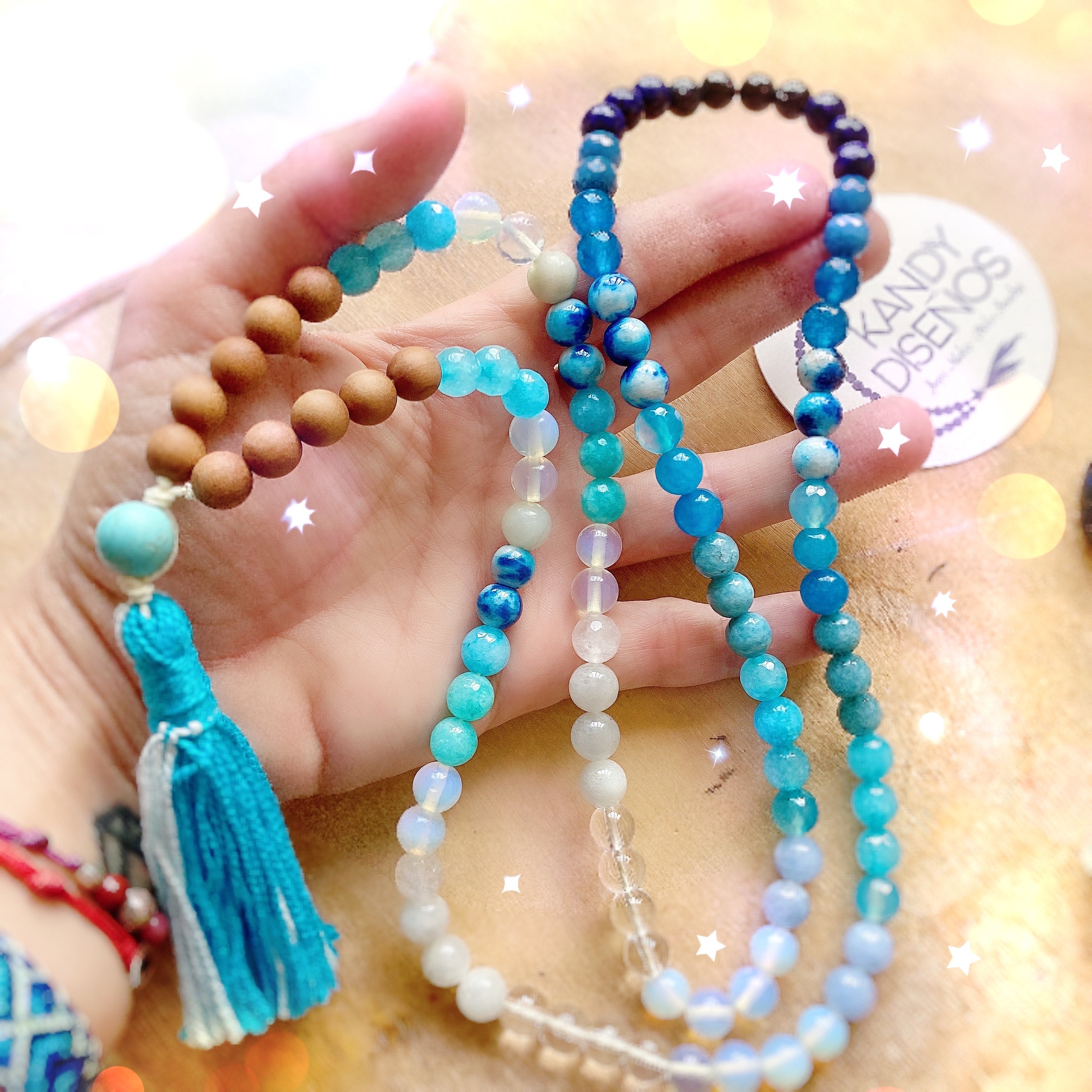 collar 108 cuentas yoga Aura