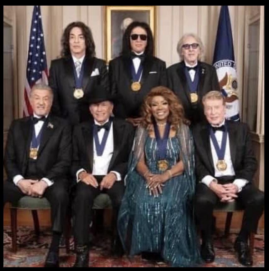 To these Trump awarded Kennedy Center recipients … I bid thee farewell. “I Will Survive” without Gloria Gaynor (that one hurts the most). I’ll “rock and roll all night” without KISS. As for Sylvester Stallone, George Strait and Michael Crawford - I was never a huge fan of any of them so those literally won’t affect me at all. It’s truly a bummer to say goodbye to Miss Gaynor though. I was a fan for 50+ years, and “I Will Survive” was my anthem after I’d been gaybashed. Had I known she was a homophobic MAGA supporter I probably would’ve chosen a better anthem. Live and learn.