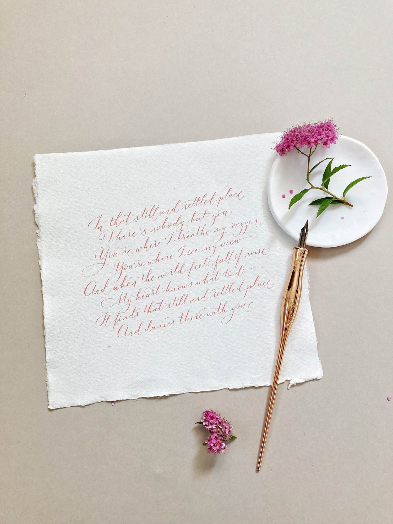 Calligraphy for weddings poem