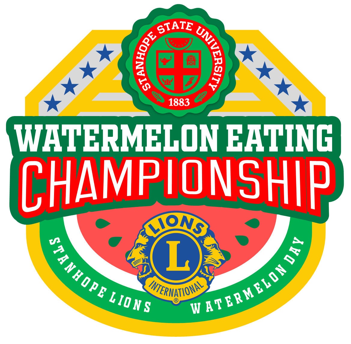 2022 Stanhope State University Watermelon Eating Championship at Stanhope Lions Watermelon Day
