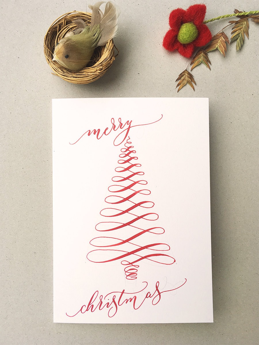 calligraphy christmas project