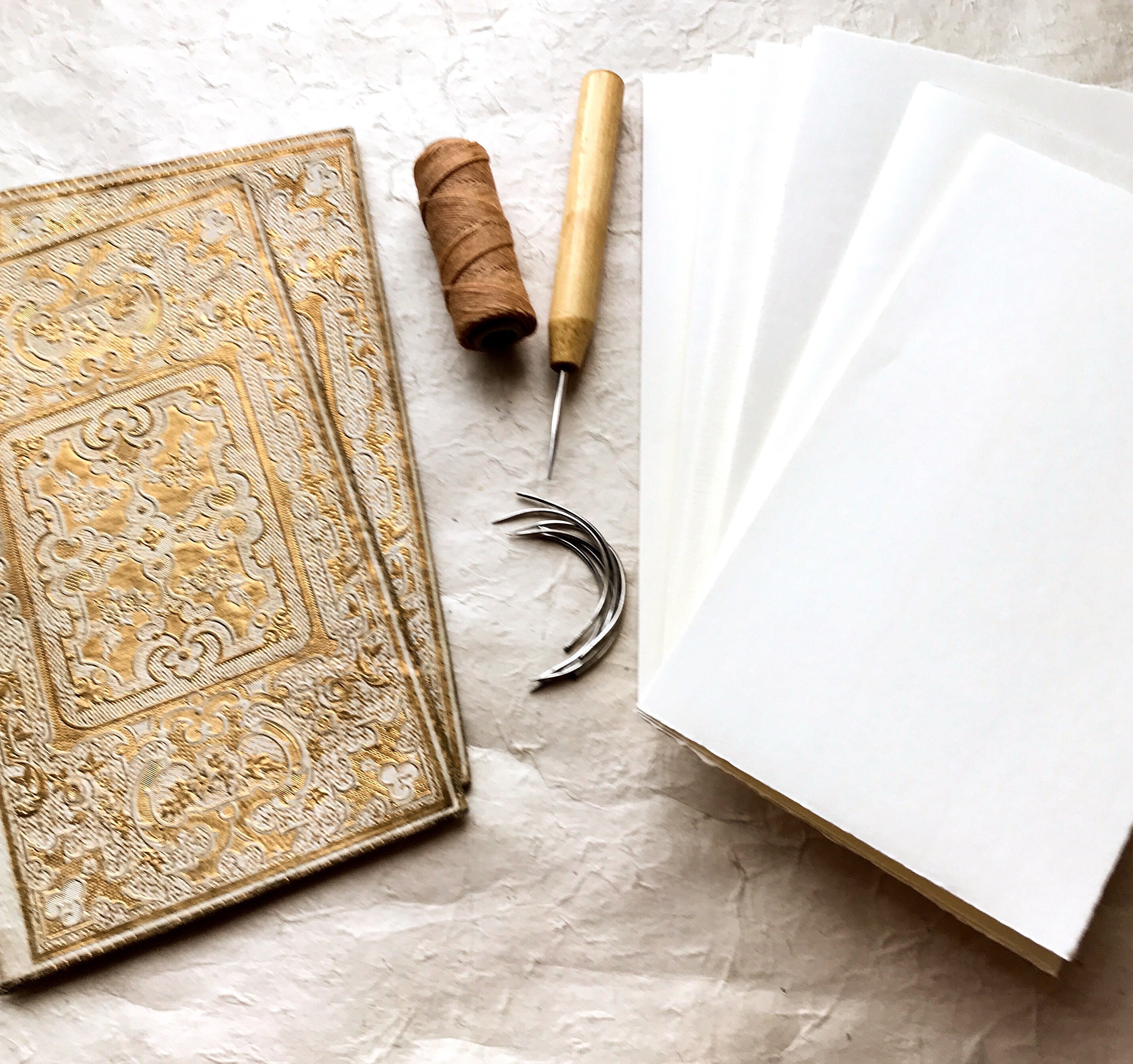 antique rebound guestbook