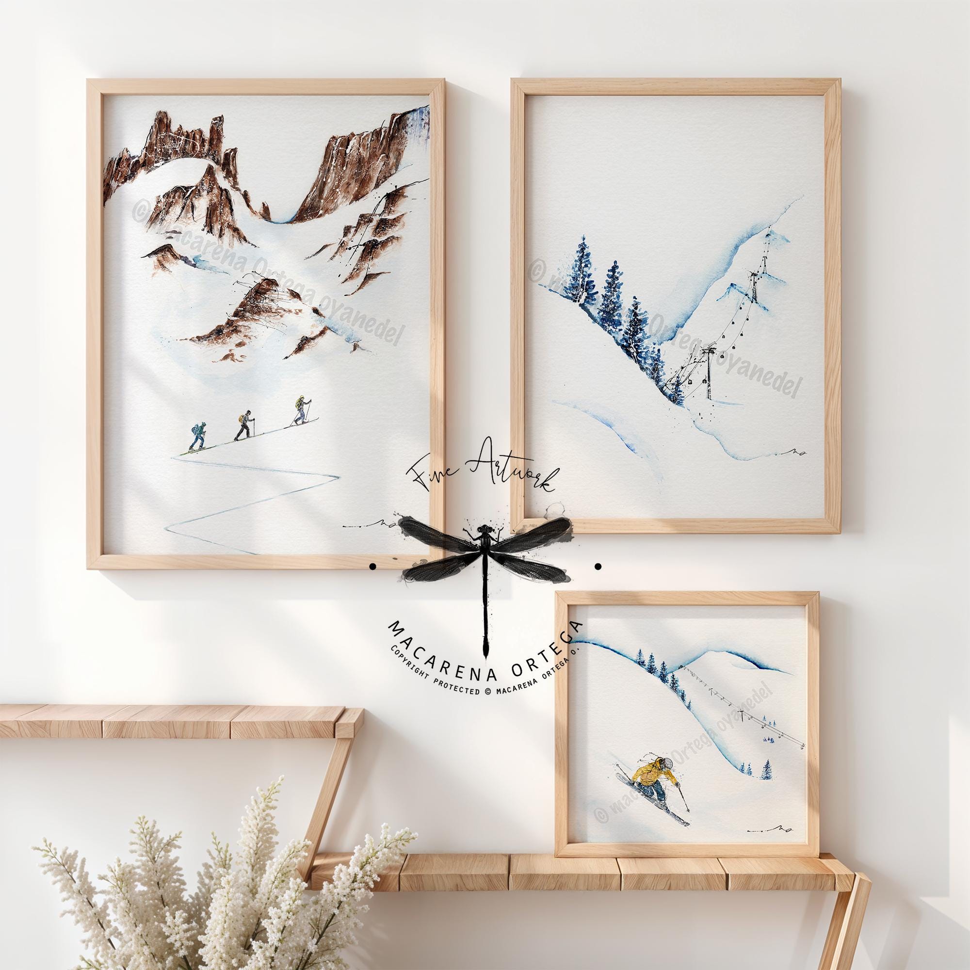 Ski Artwork Wall Decor