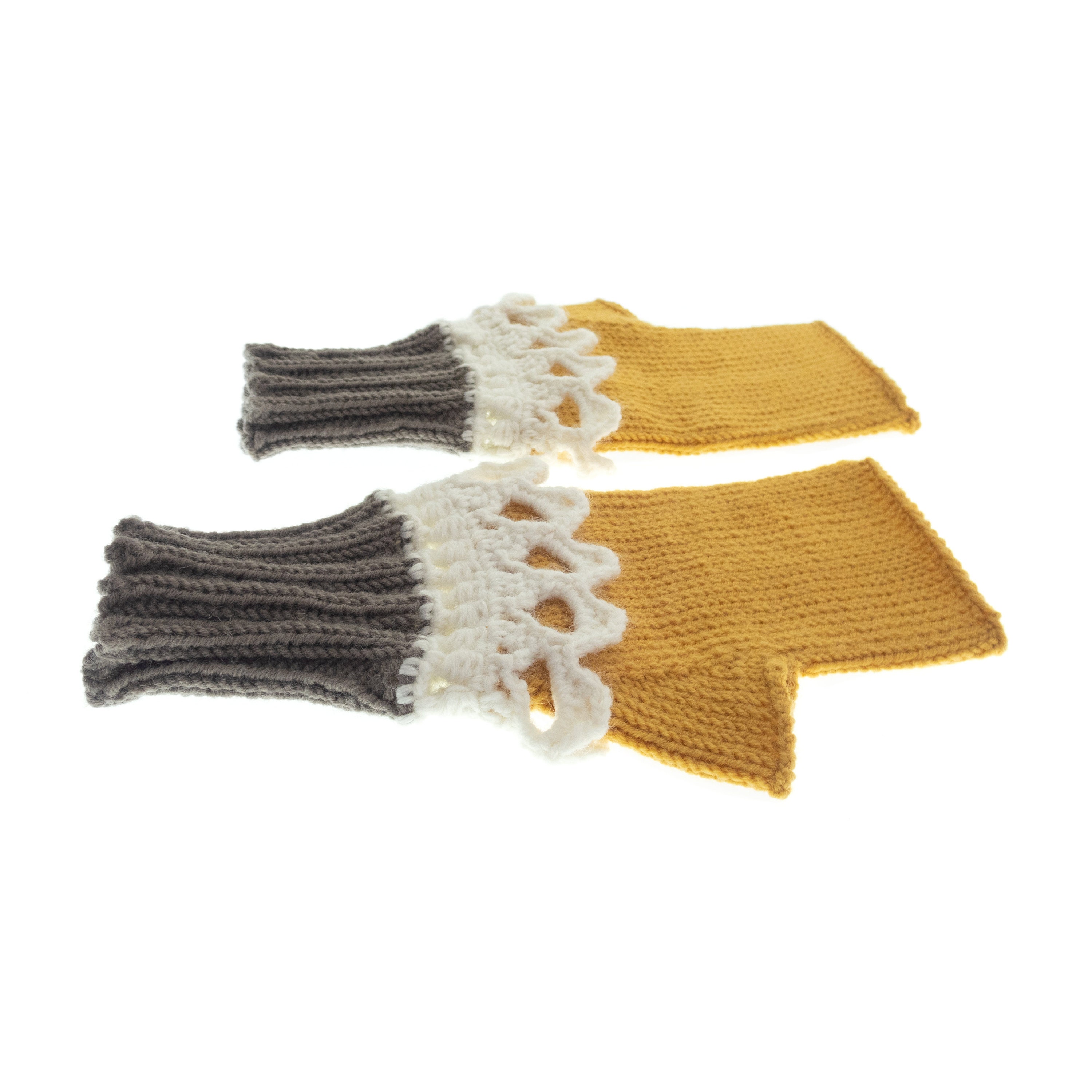 Ladies Cashmere Gloves, Knit Fingerless