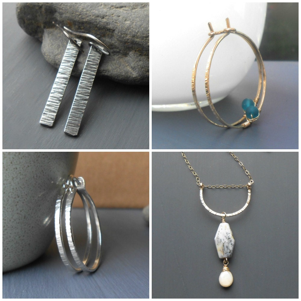 handmade hammered metal jewelry