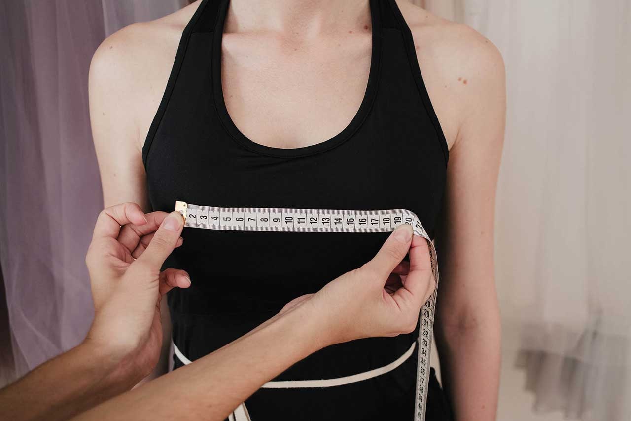 How to take measurements to sew a wedding dress_ BUST SEPARATION