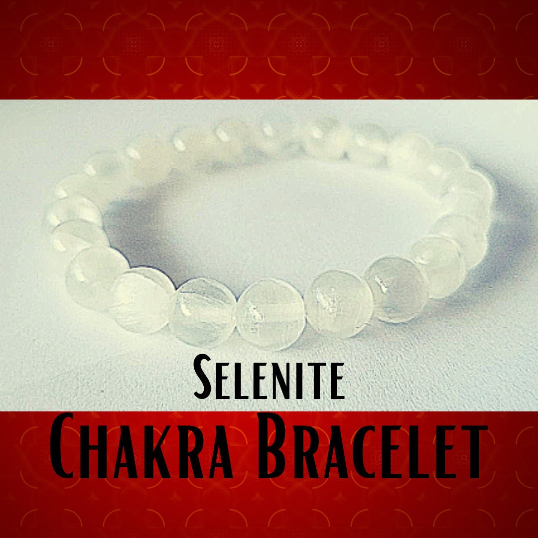 Selenite Chakra Bracelet Men Women