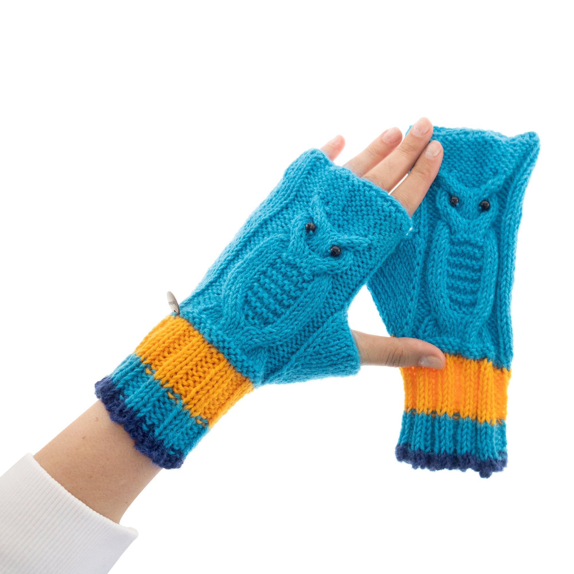 handmade owl gloves & mittens for ladies
