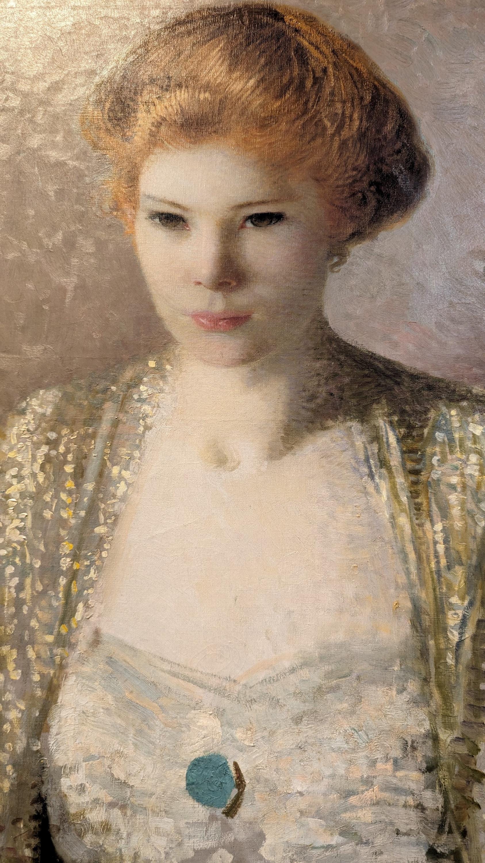 Mrs. Howard Cushing (Ethel Cochrane) Painted by her husband in an Asian inspired style