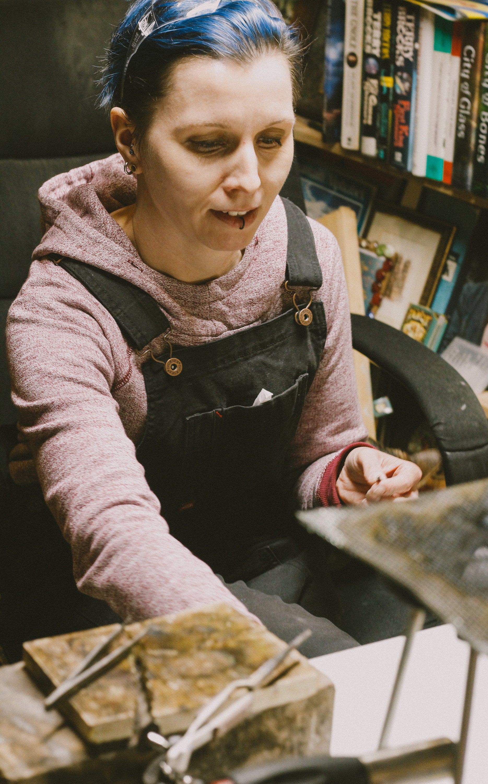 working at my bench