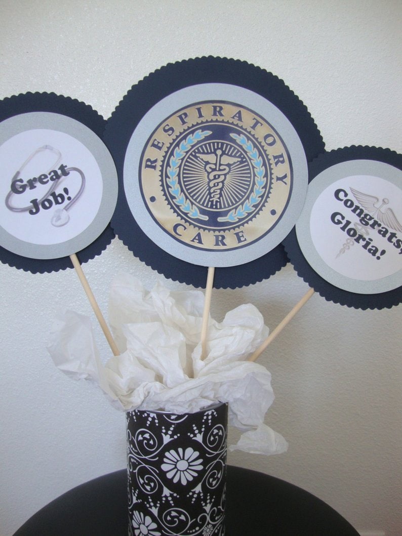 Repiratory care centerpiece for graduation