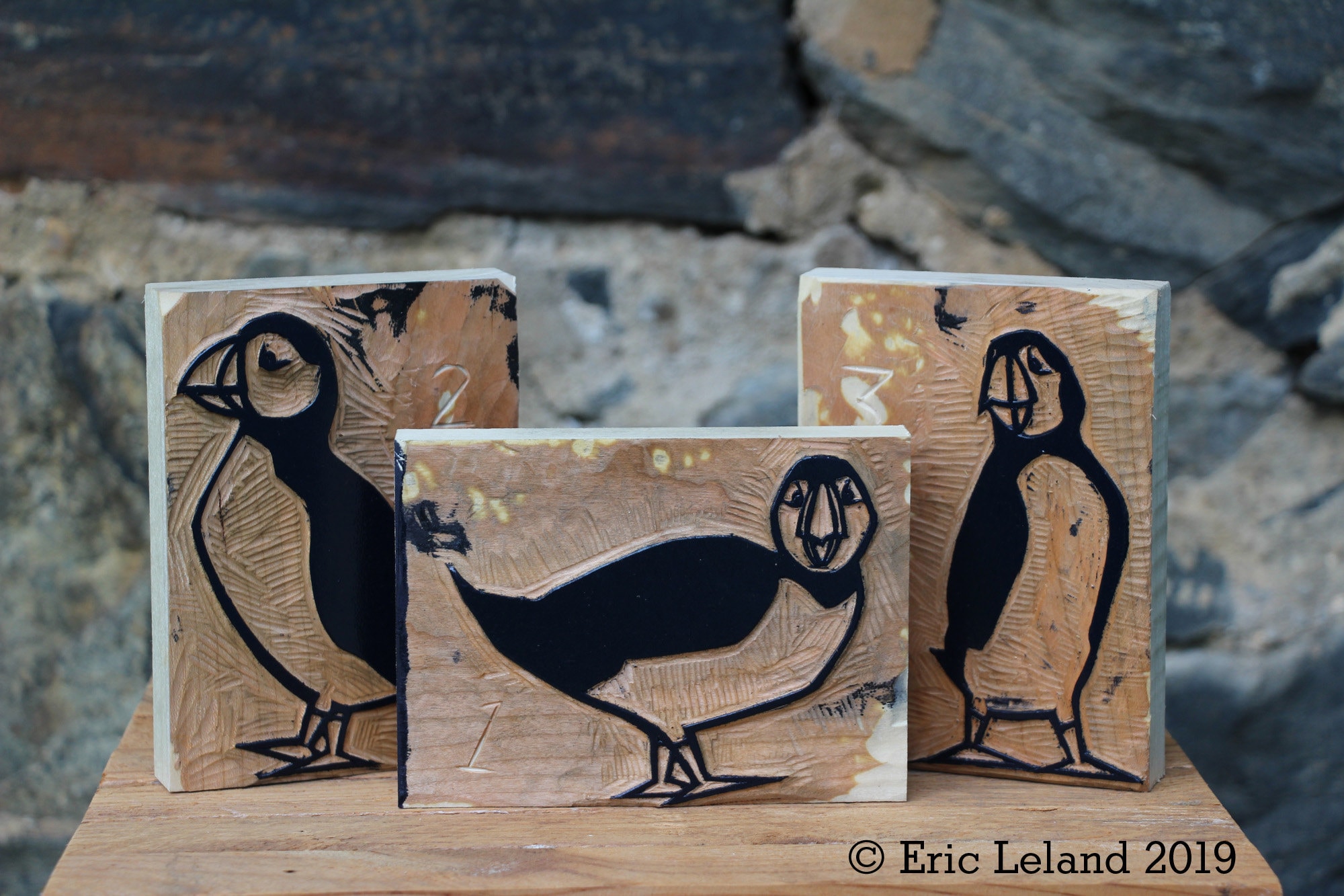 Puffin Wood Blocks