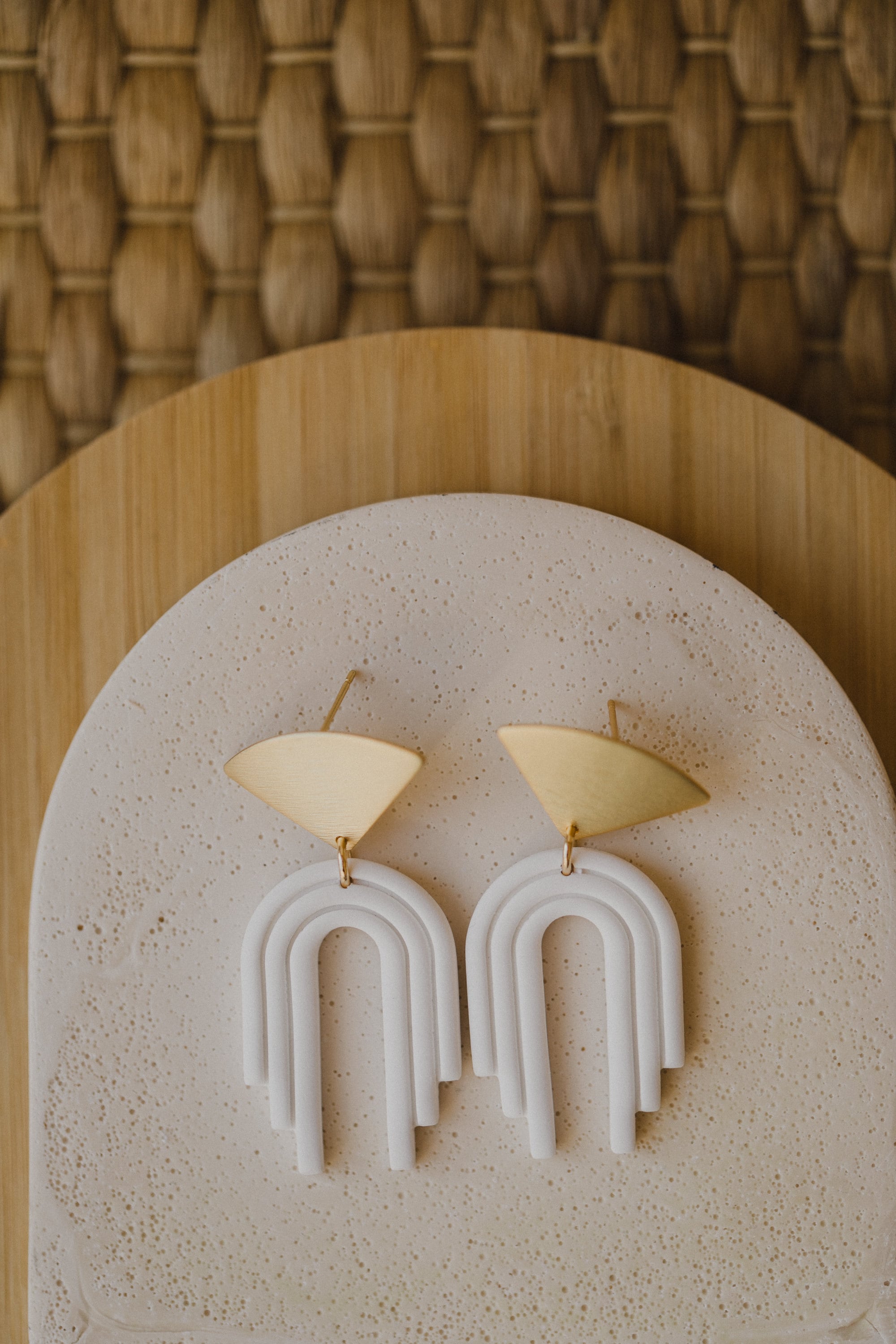 weiße Ohrringe, Brautschmuck, Hochzeitsohrringe