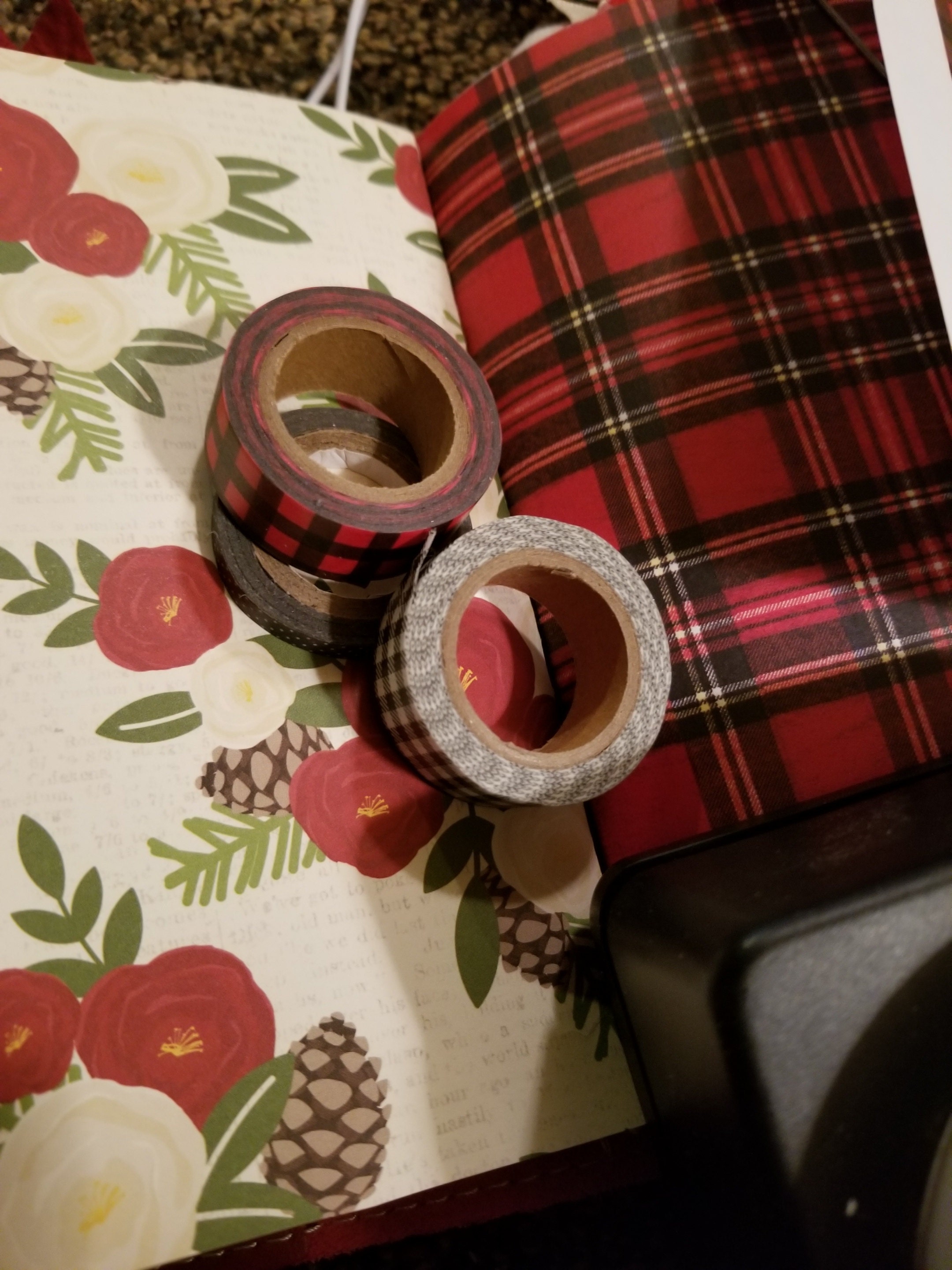 Washi tape and other background scrapbook paper is from Hobby Lobby