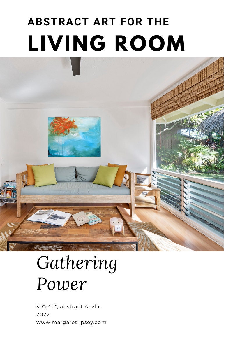 Abstract Painting - Gathering Power by Margaret Lipsey