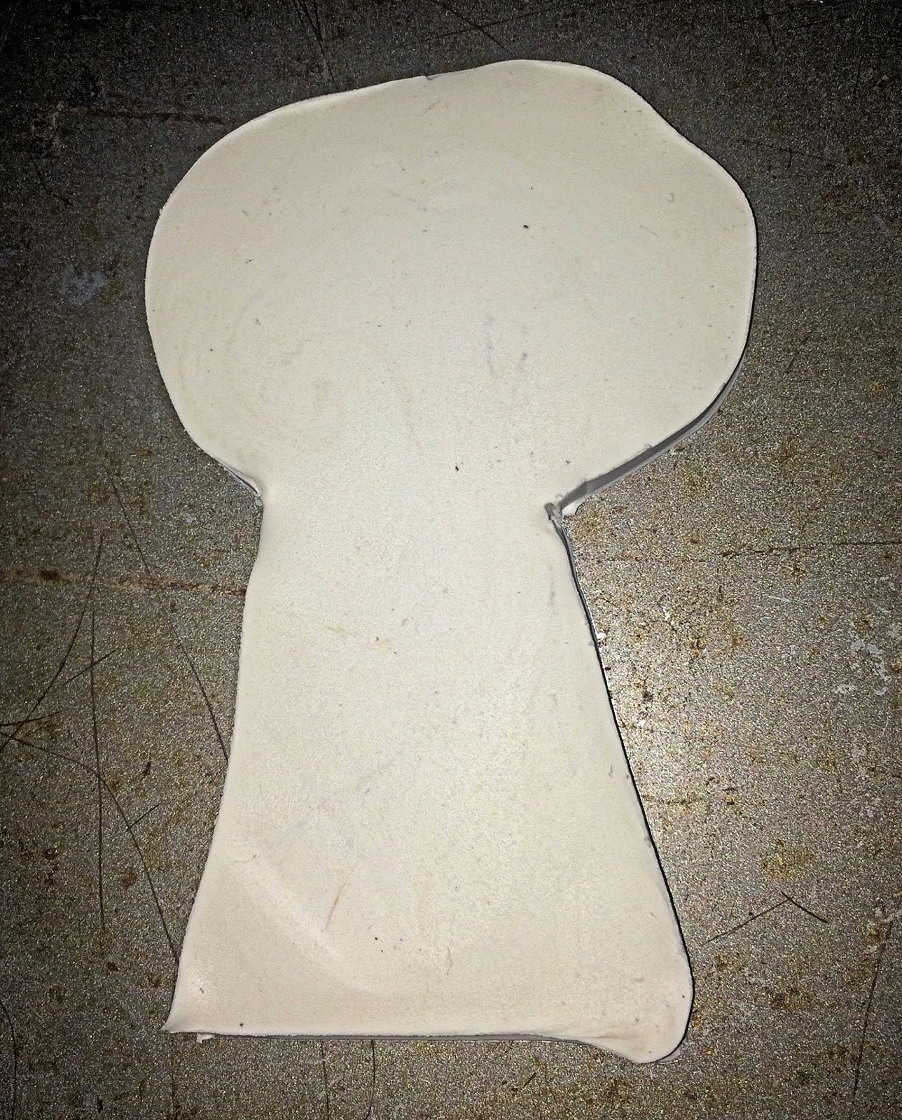 Clay wheat base shaped and ready — 5.5 inches tall by 3.5 inches wide
