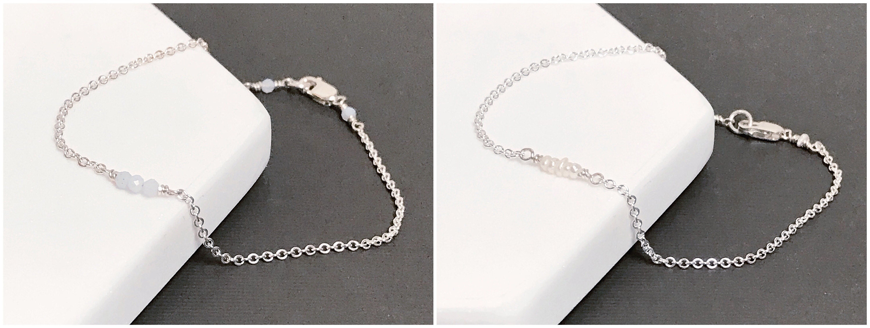 Pearl and blue lace agate cluster bracelets crescent & crow holiday gift guide