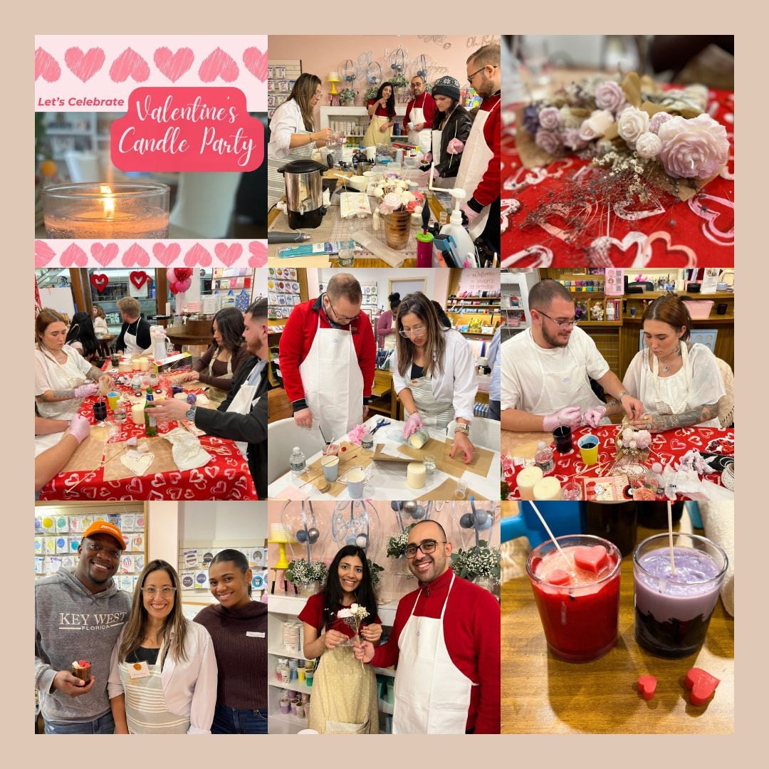 The students learned how to create marble, wrapped, painted and flower candles.
