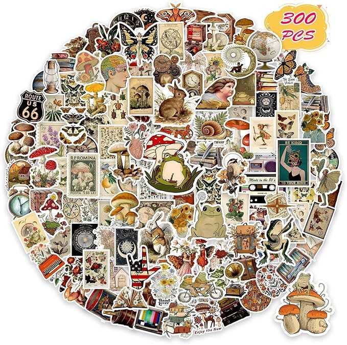 300 PCS Vintage Stickers