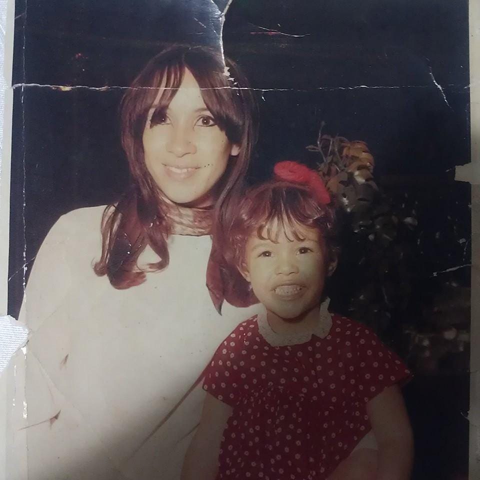 My mom Creole from the 7th ward.... Mrs. Anna Maria Chevalier & Little Me