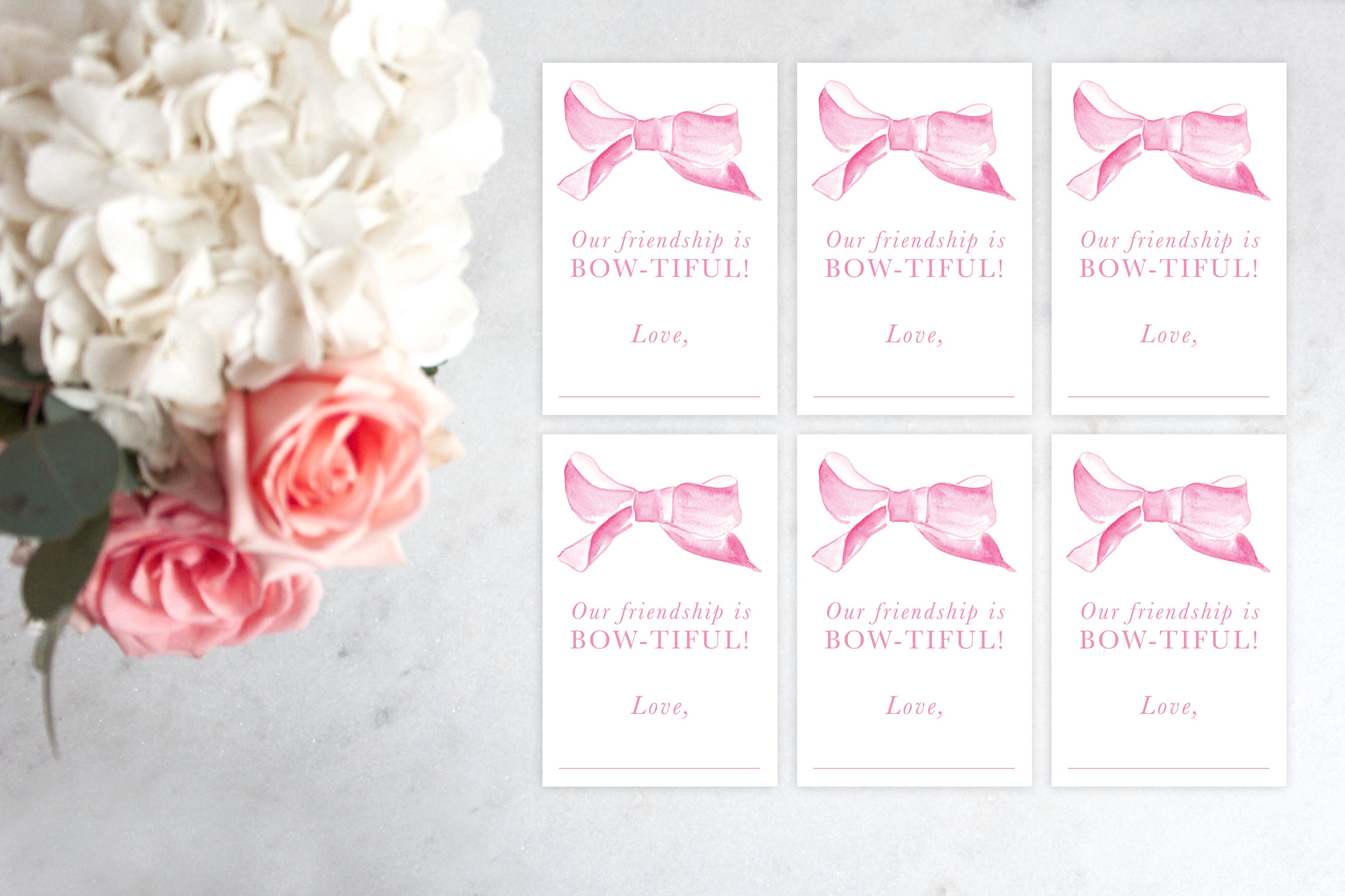 Bow-tiful Valentines Printable
