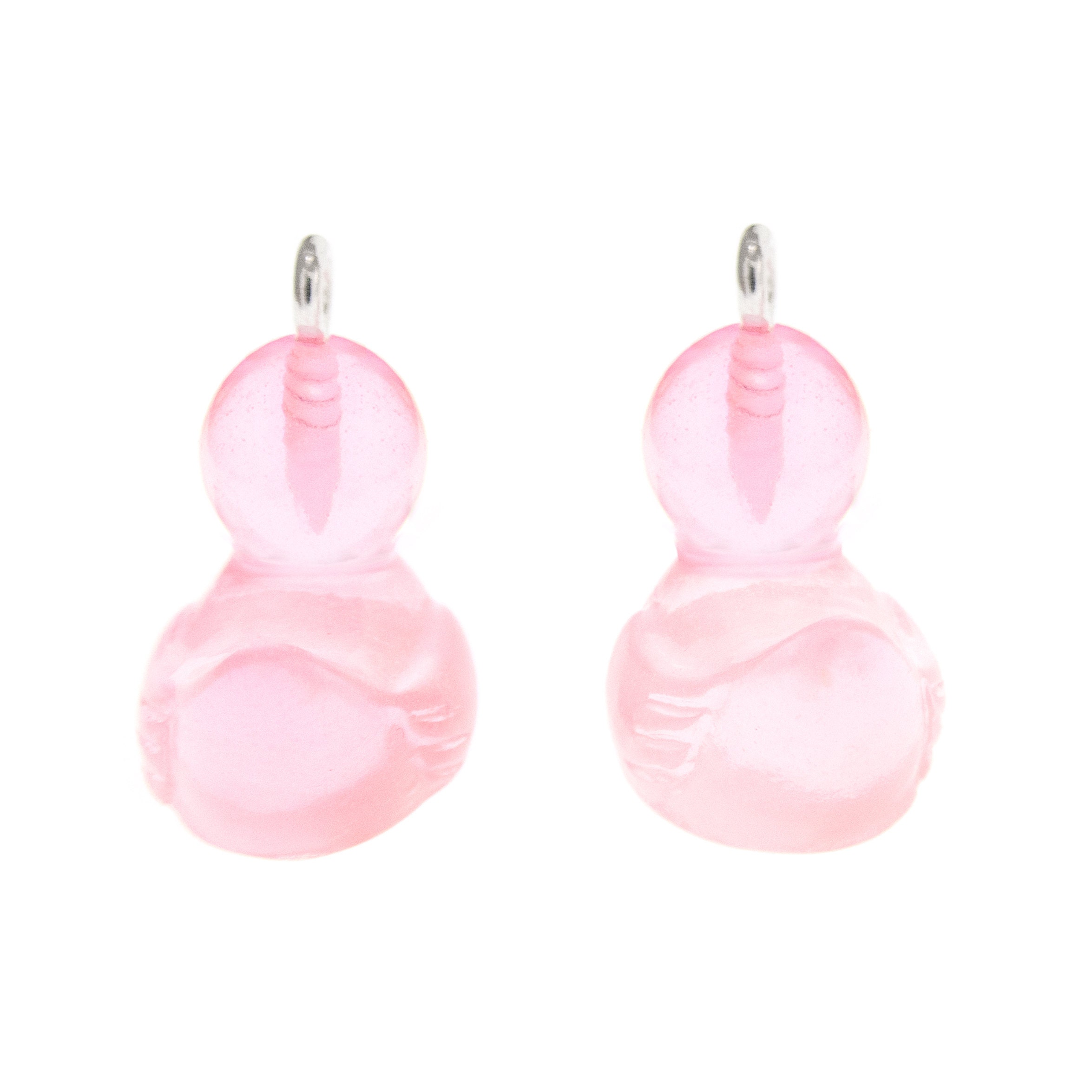 Pink Duckie Earrings. Rubber Duck Programming