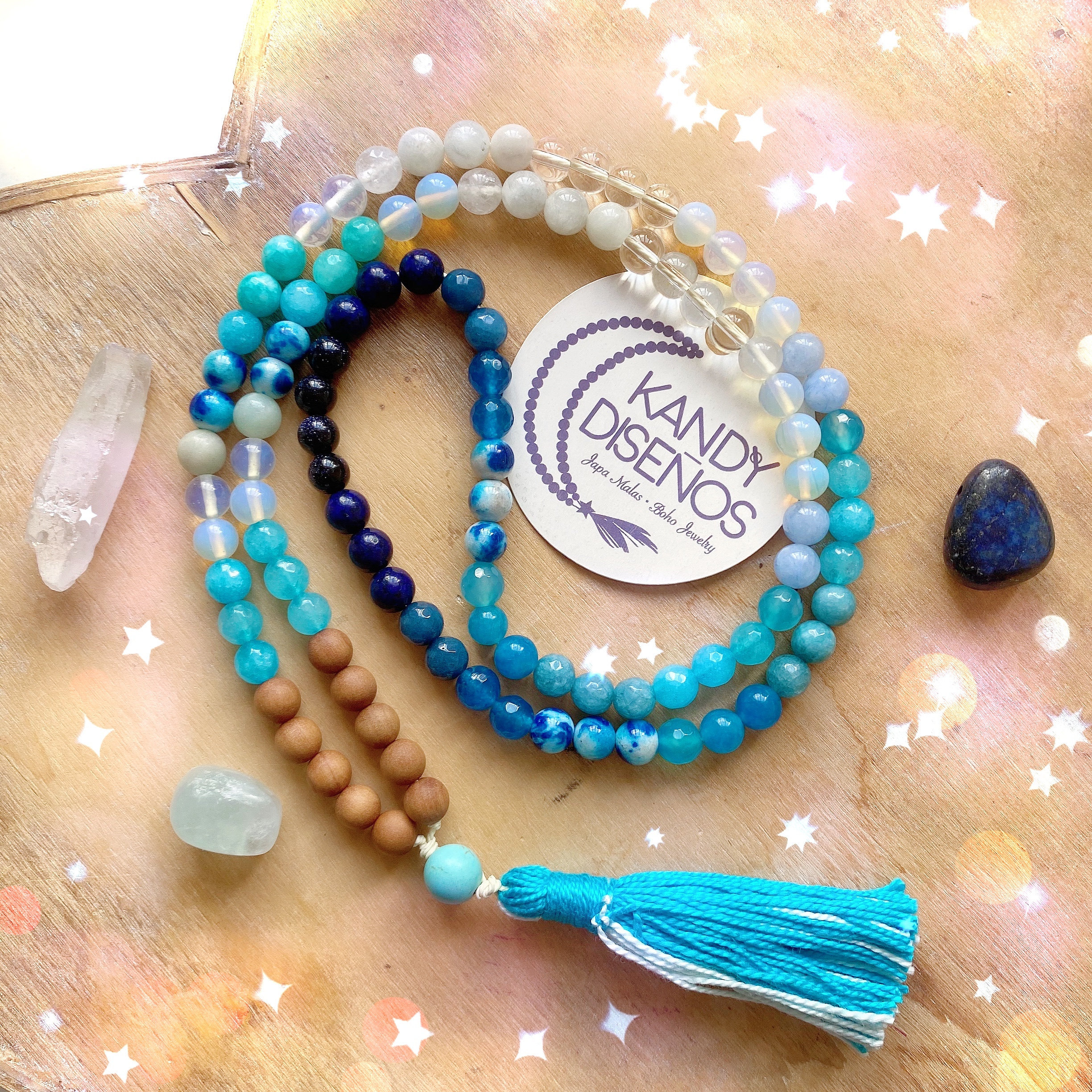 collar meditacion 108 cuentas kandy diseños