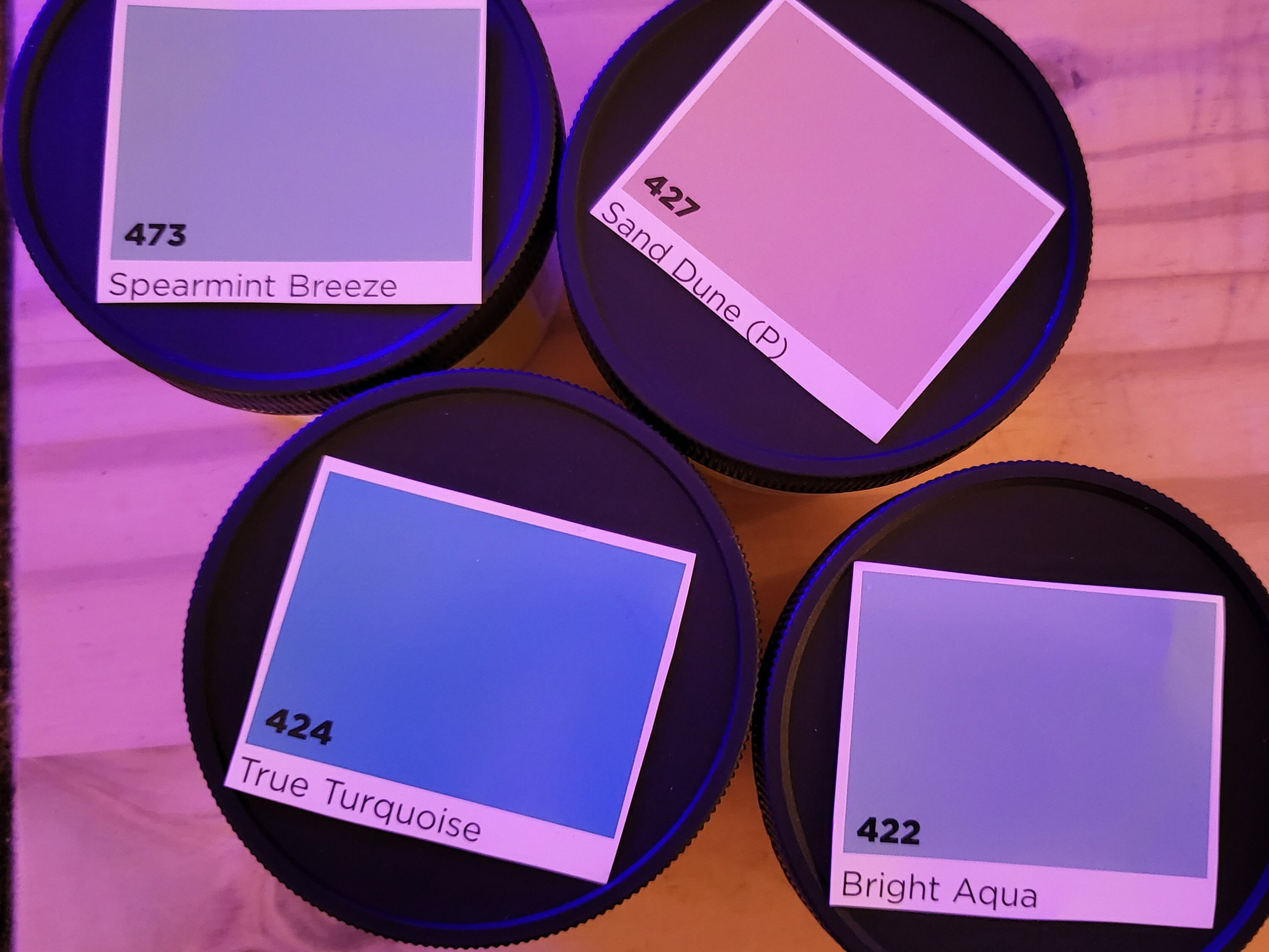 Blue, Green, and Brown