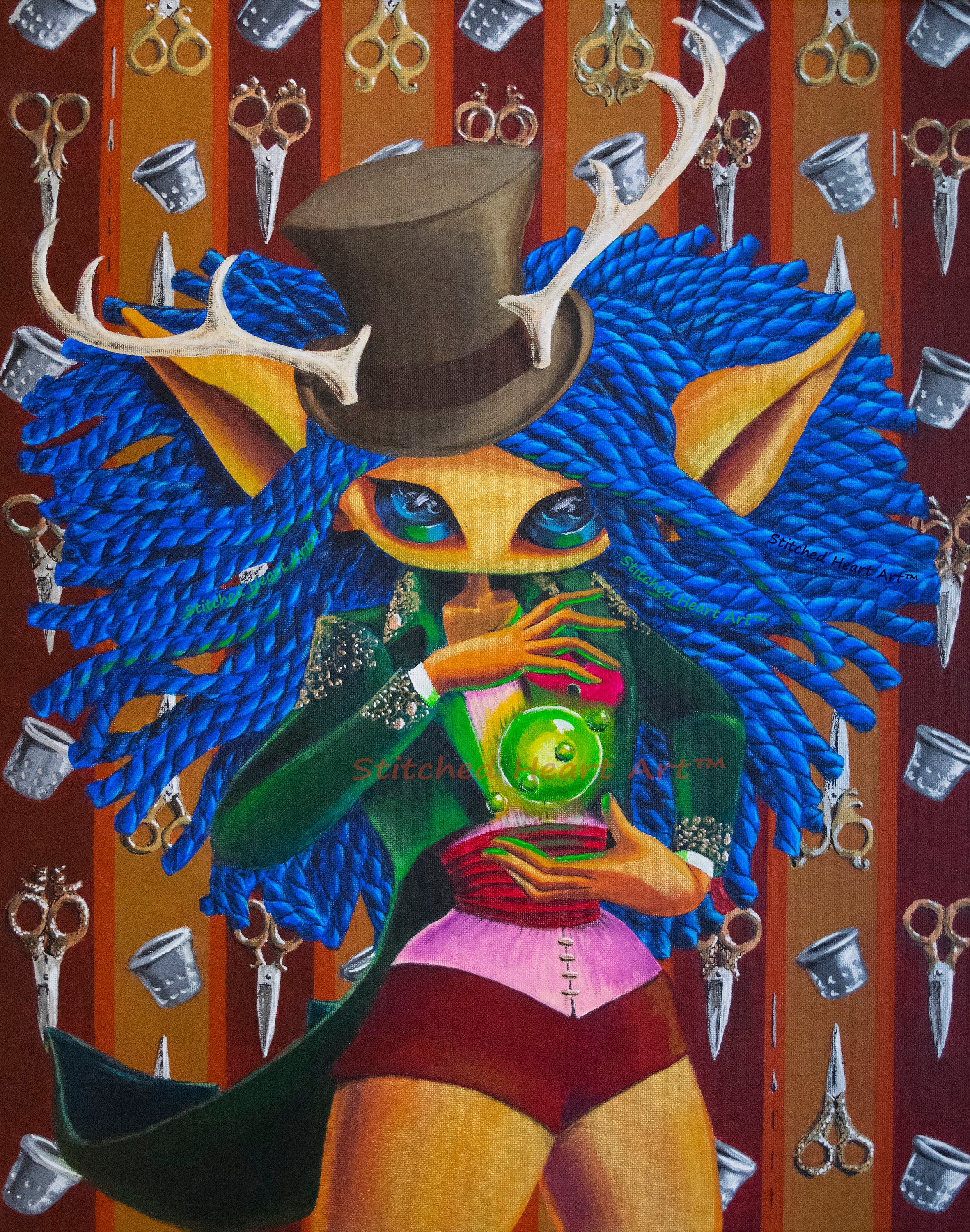 The Magician - MuseArt Stitched Heart Art