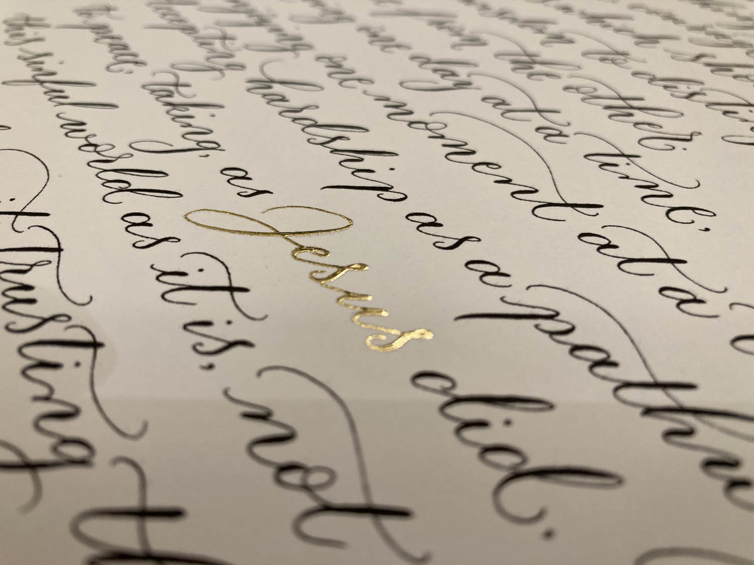 Serenity prayer calligraphy commission