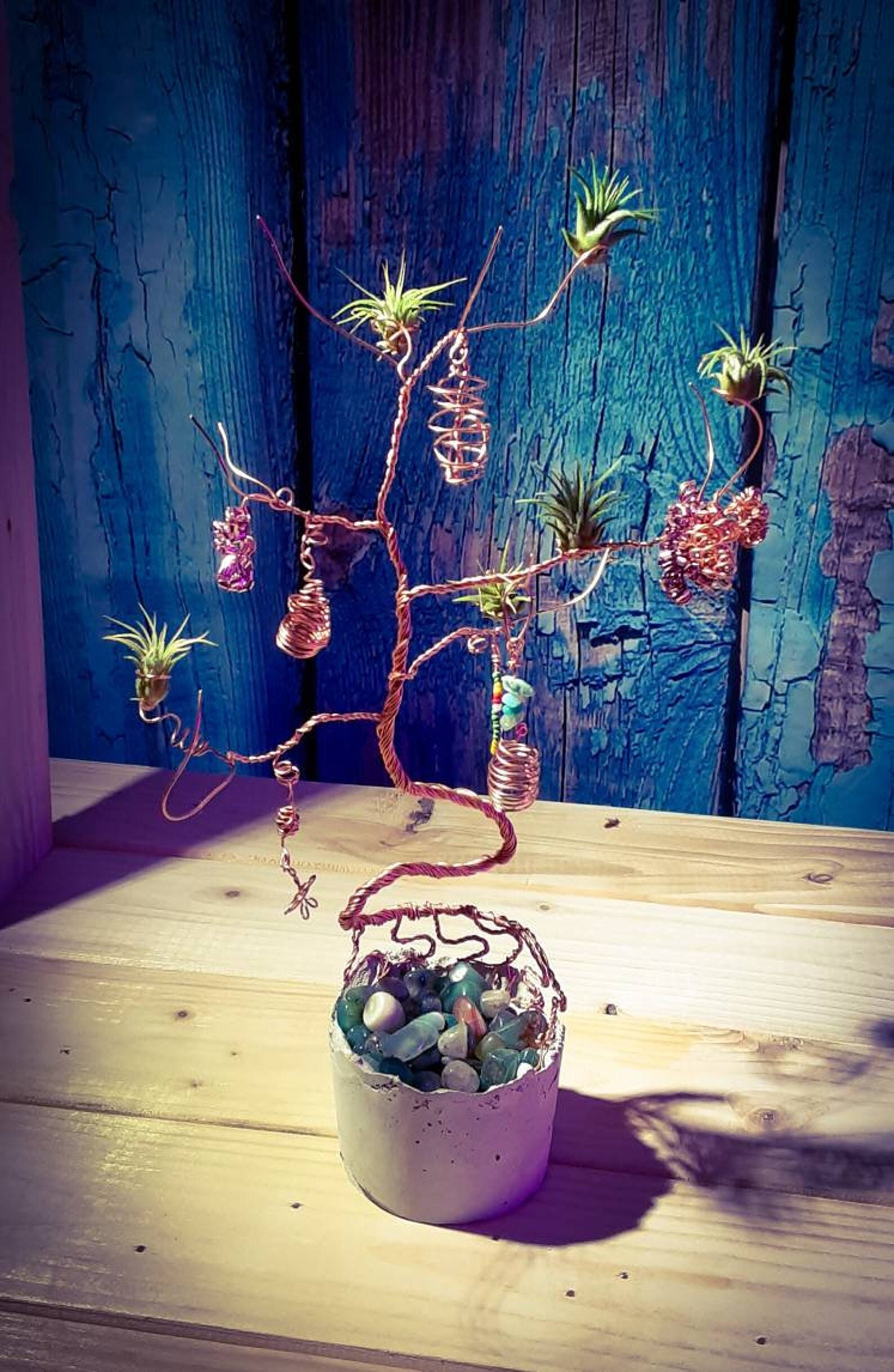 Air Plant Wire Art Tree Pot