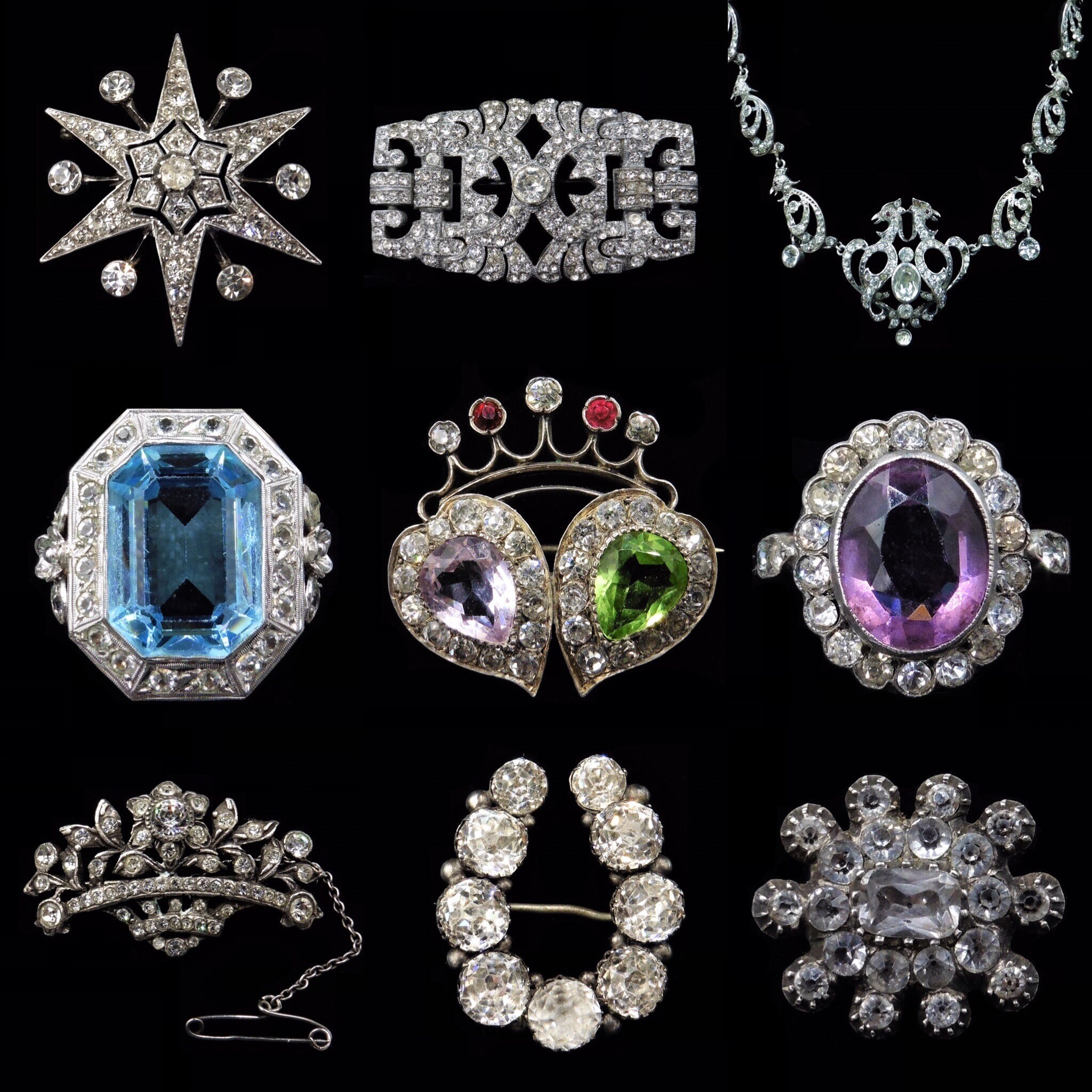 A Selection of Paste Jewellery from our Shop