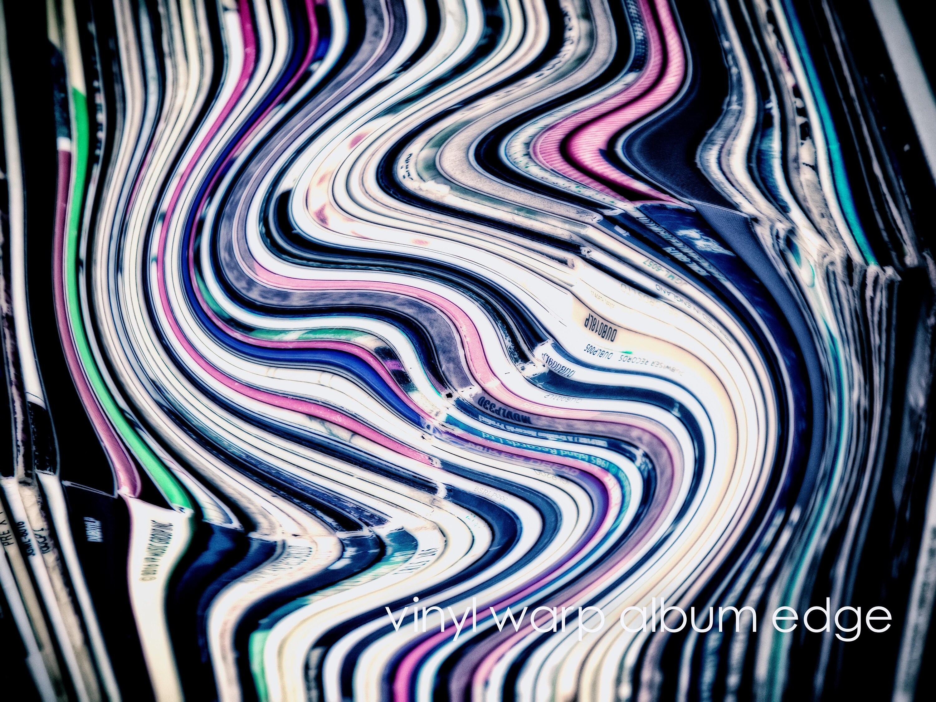 abstract contemporary wall art created from vinyl record sleeves for sale on saatchi art by deborah pendell