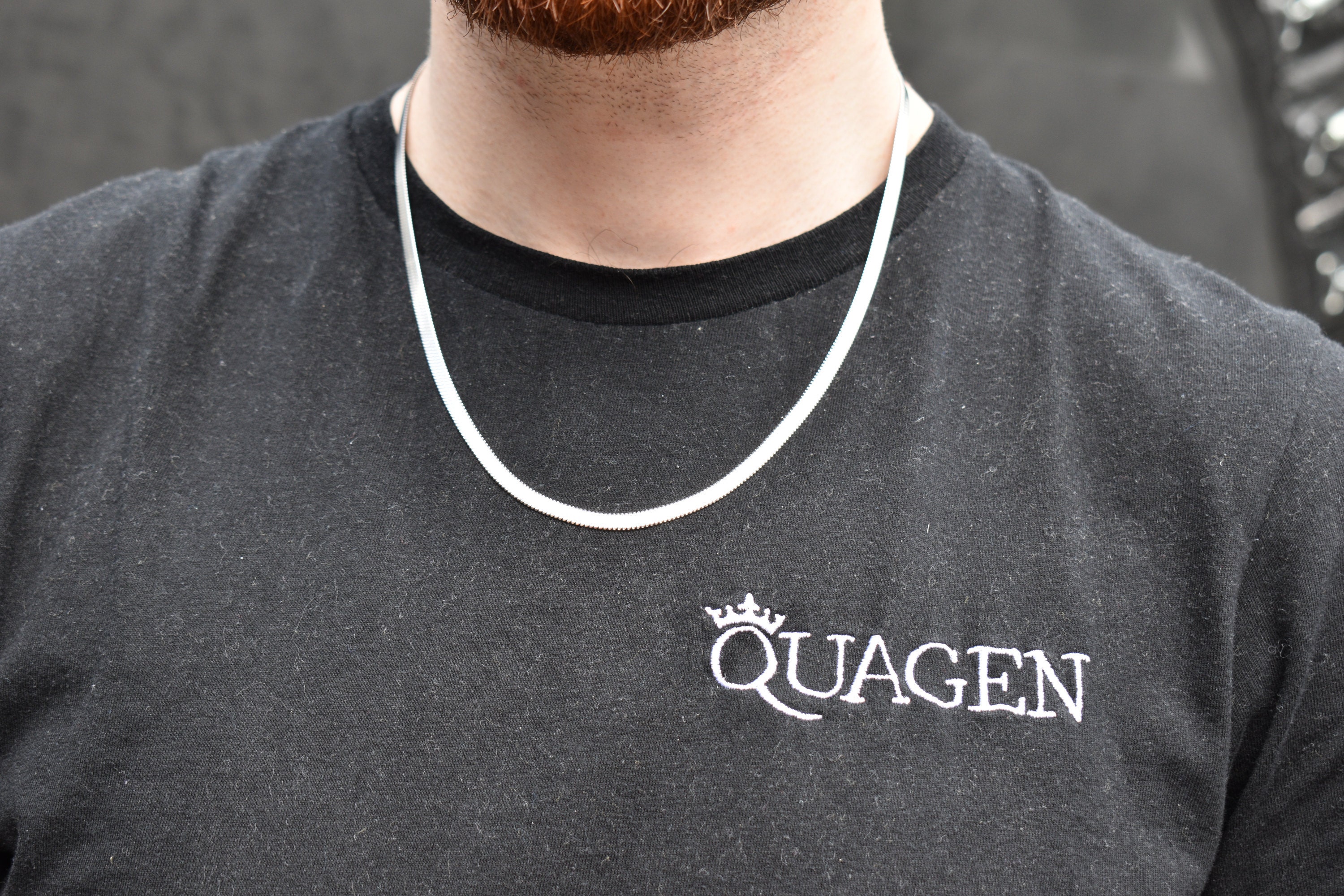 silver herringbone snake chain
