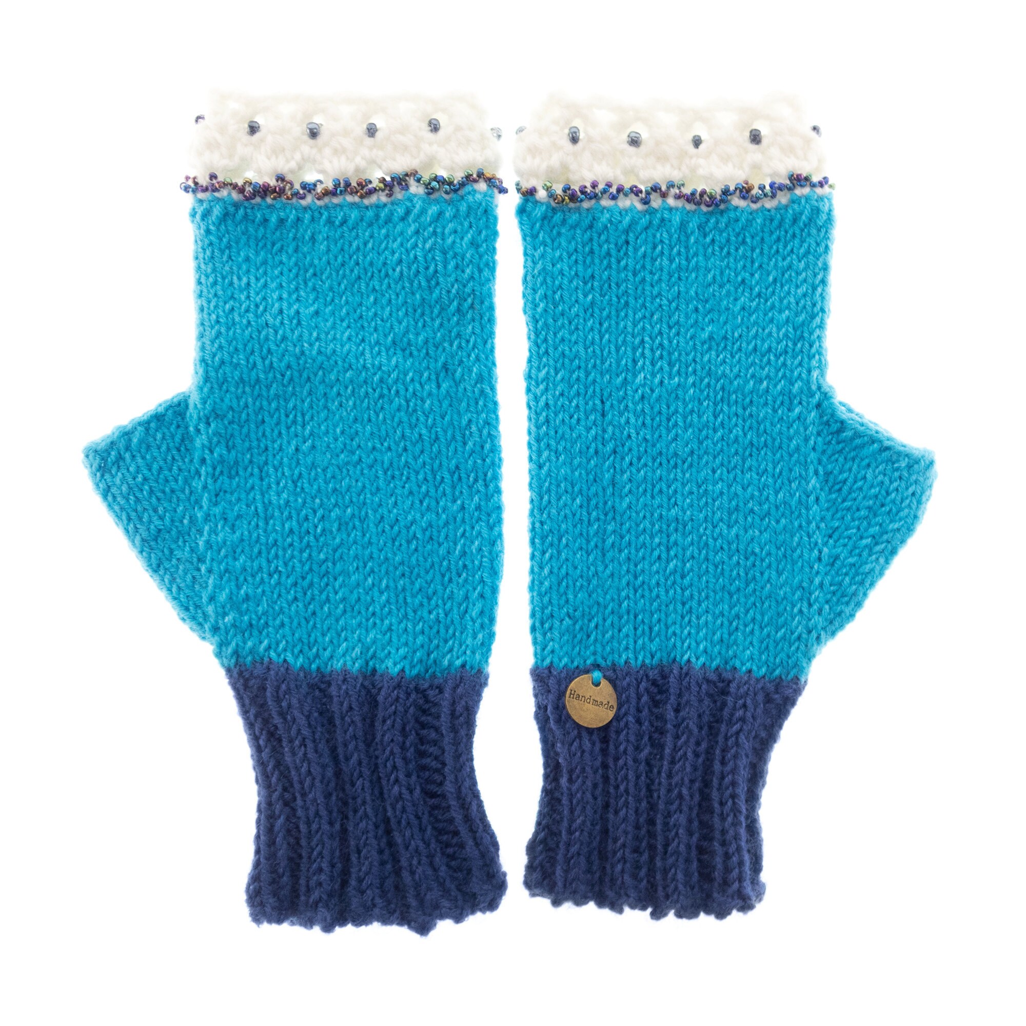 handmade wooly mittens, wool fingerless gloves for adults