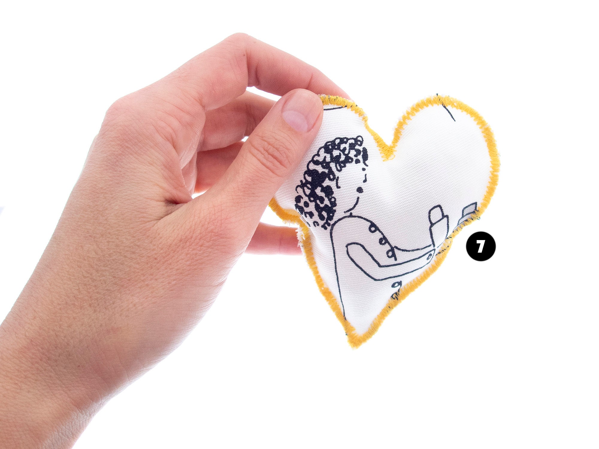 handmade heart gift ornament, soft heart of fabric