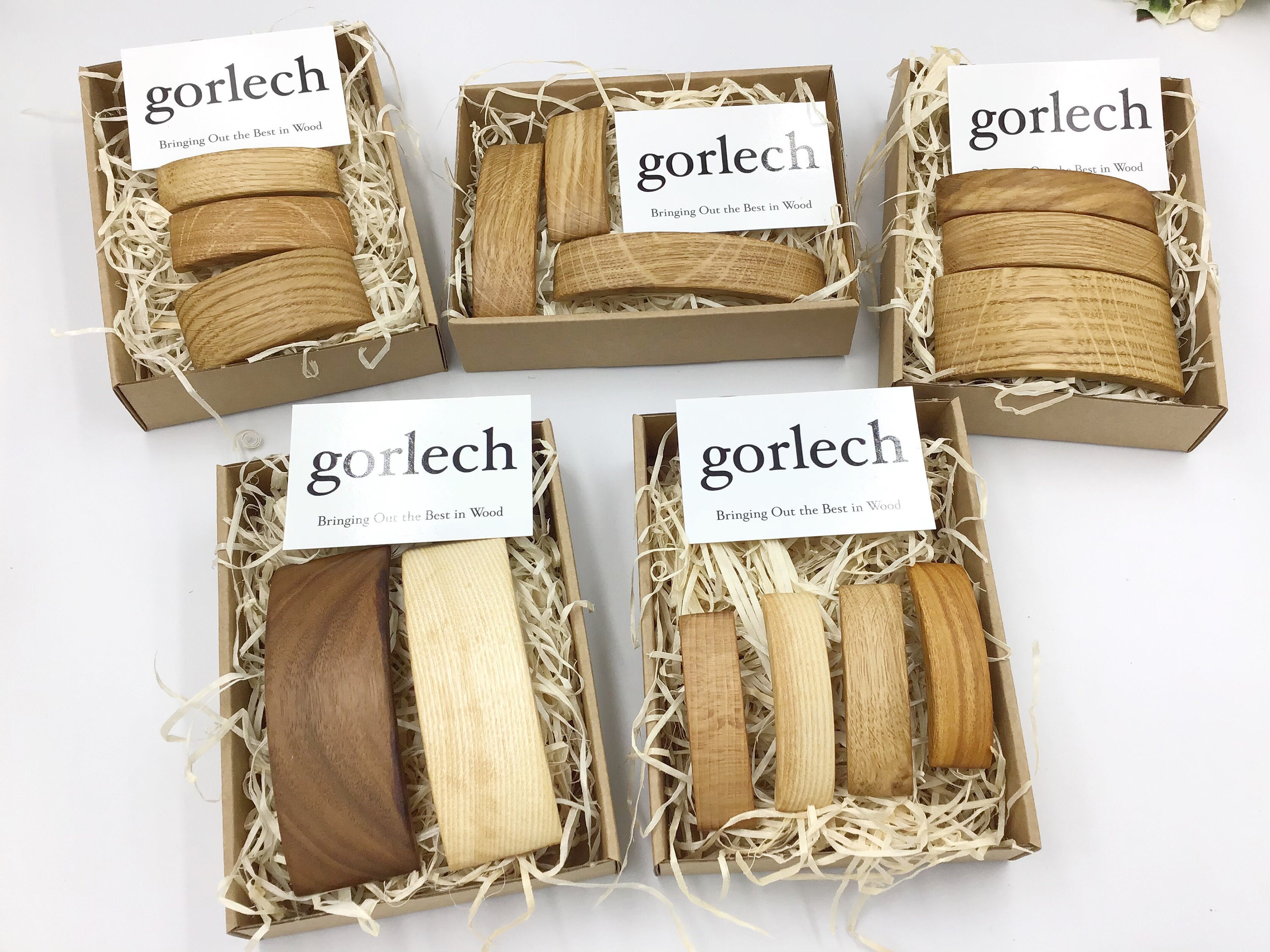 Gorlech hair barrettes- natural wood hair accessories