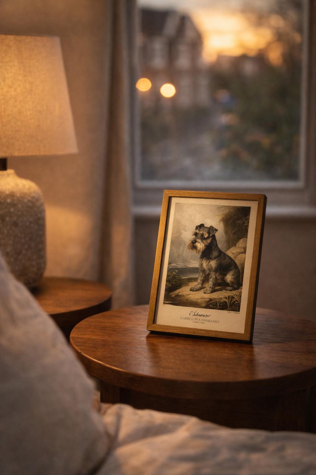 An Art print of a Schnauzer