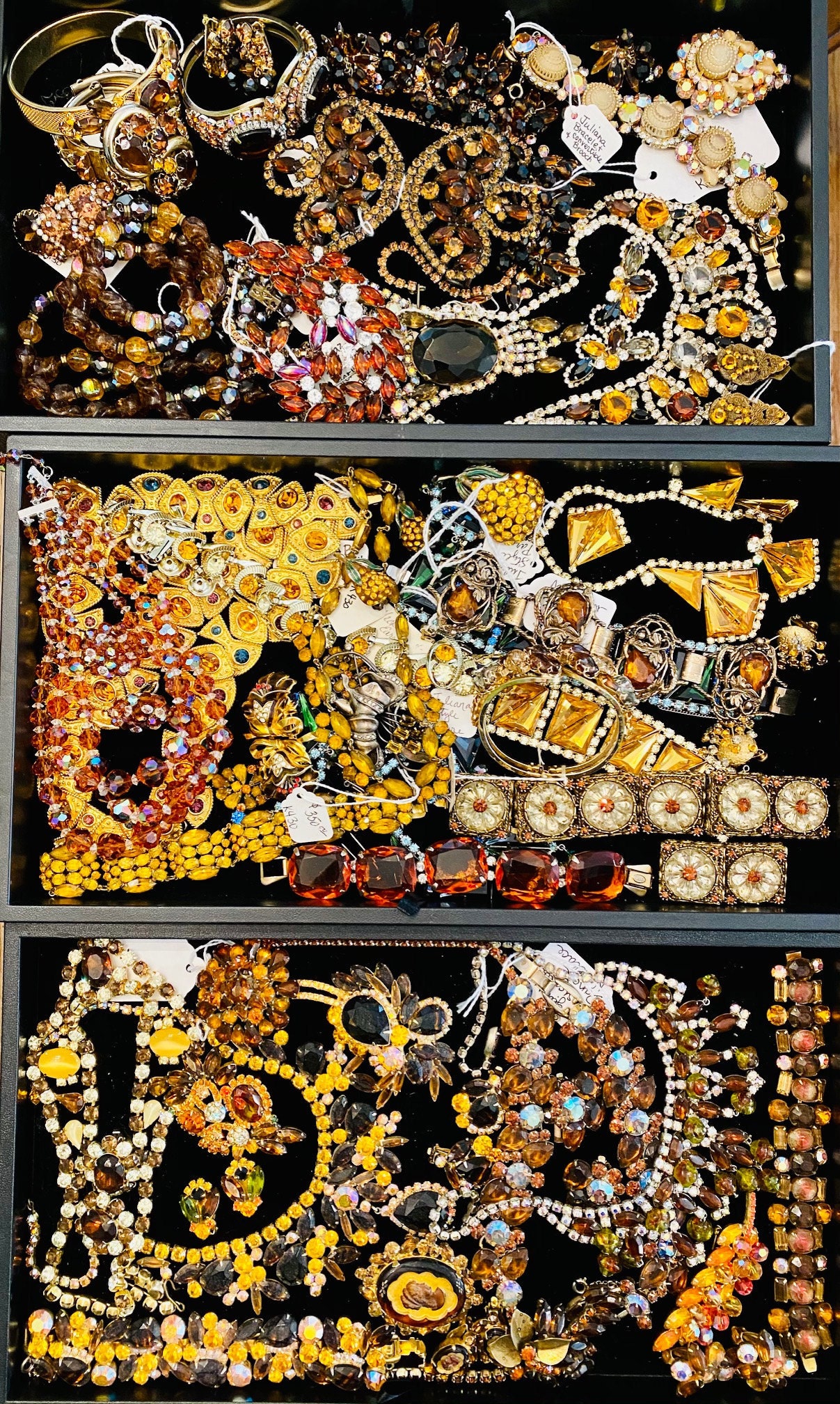 Vintage Costume Jewelry, Fall Colors