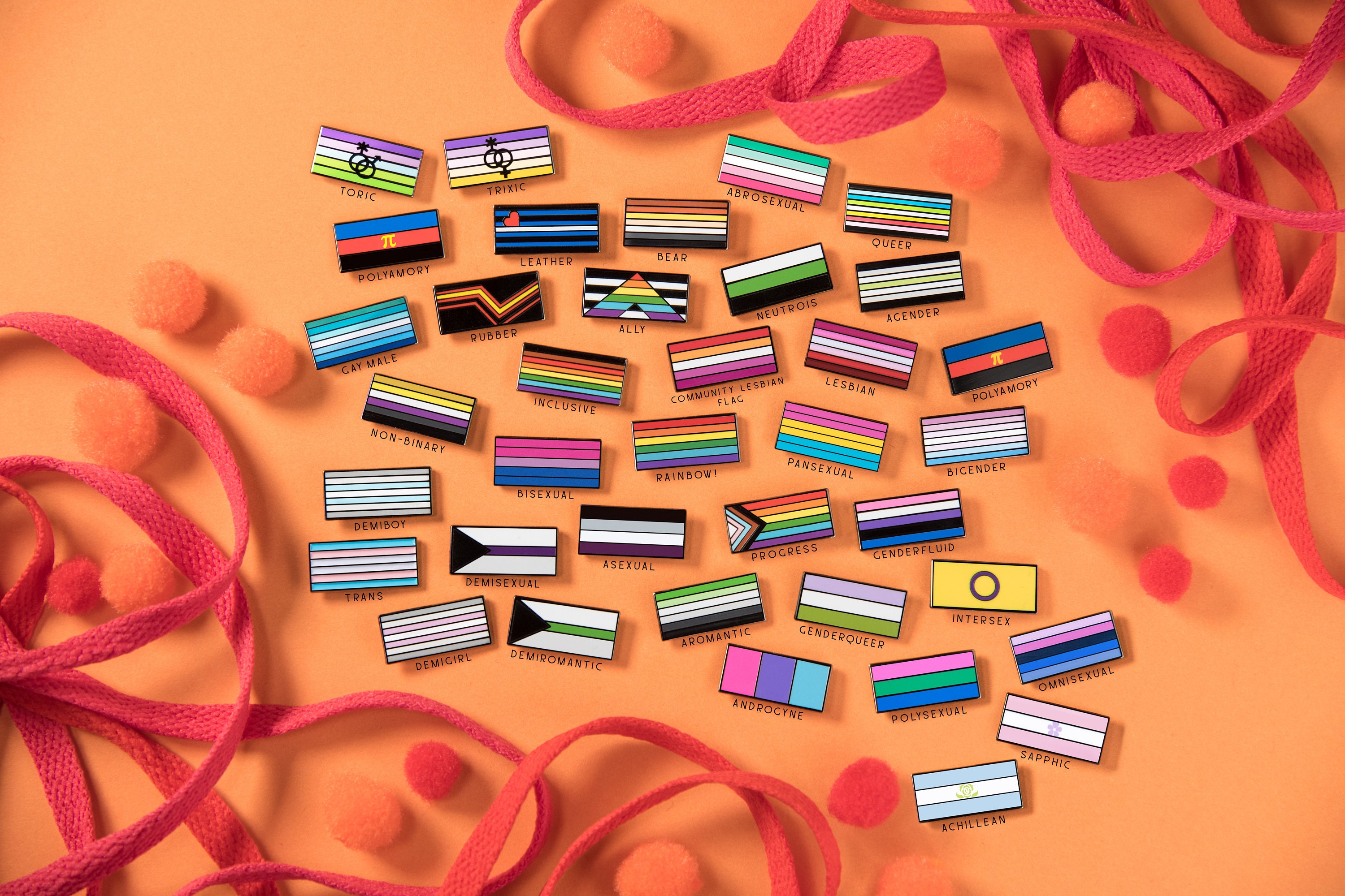 LGBTQIA Rainbow Pride Flag Pin Collection