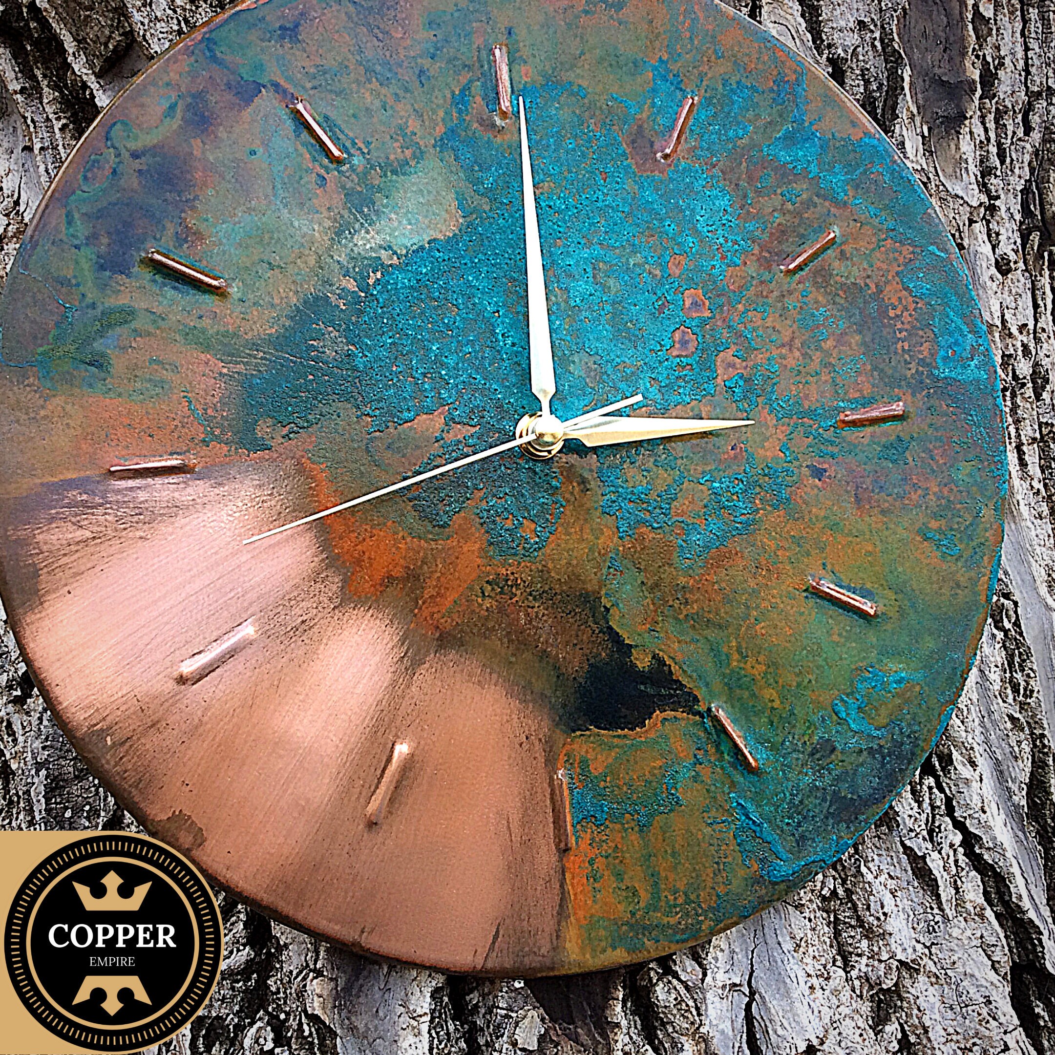 Copper Wall Clock, Patina Copper Wall Clock, Handmade Copper Wall Clock, Best copper gift, copper wall decor, copper home decor, copper wall art, unique gift, anniversary gift, Christmas gift, Birthday gift, valentine days gift, United States, United Kingdom, Turkey, Turkiye, Best seller copper, Etsy
