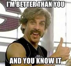 Im better than you thumbs up meme