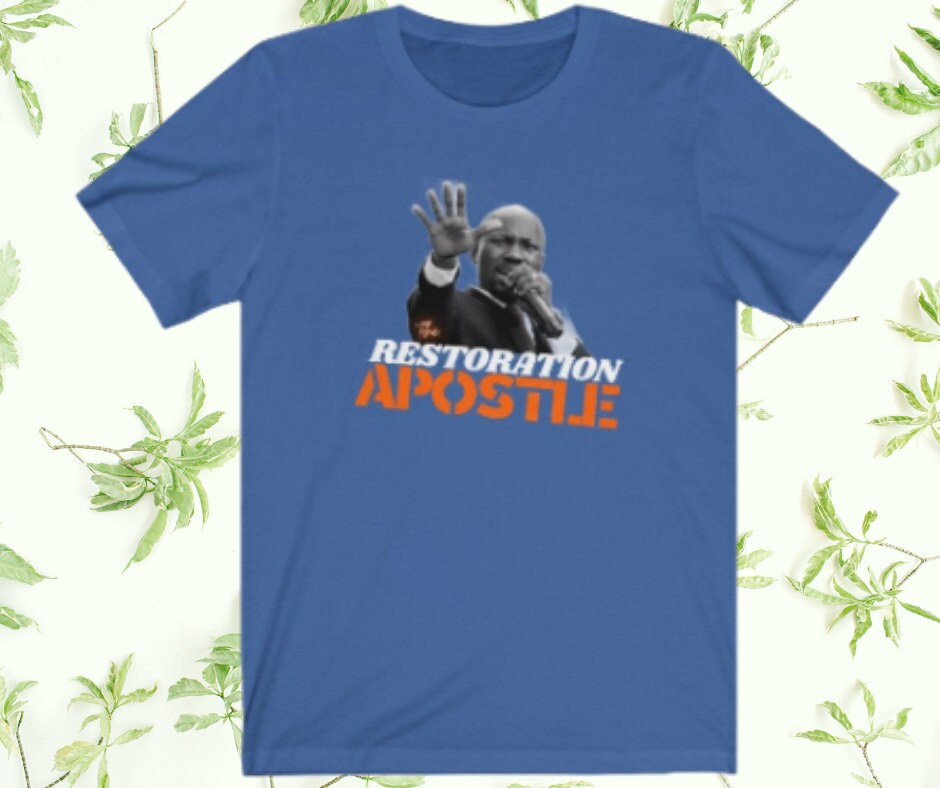 The Restoration Apostle TShirt blue (front)