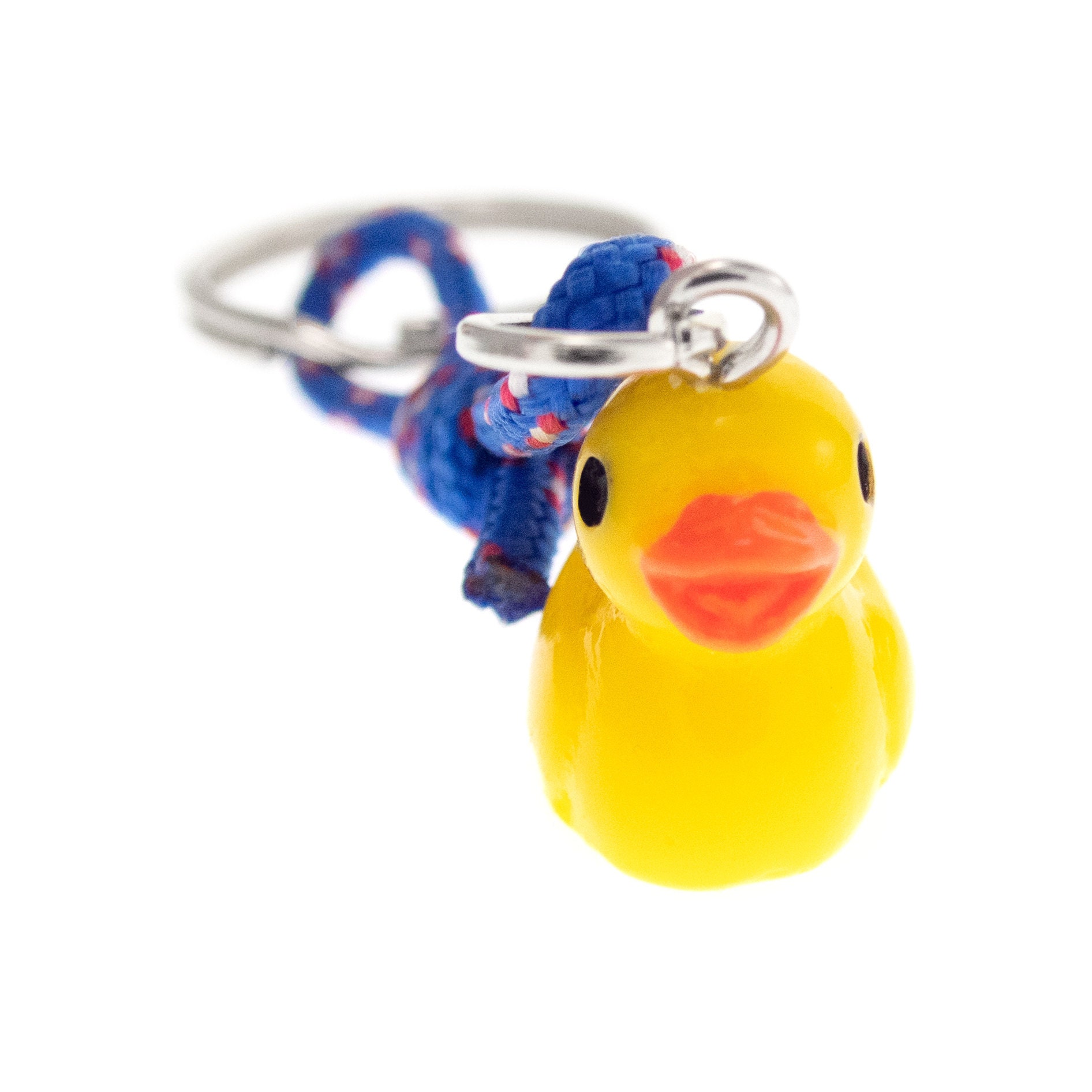 yellow rubber duck debugging keychain