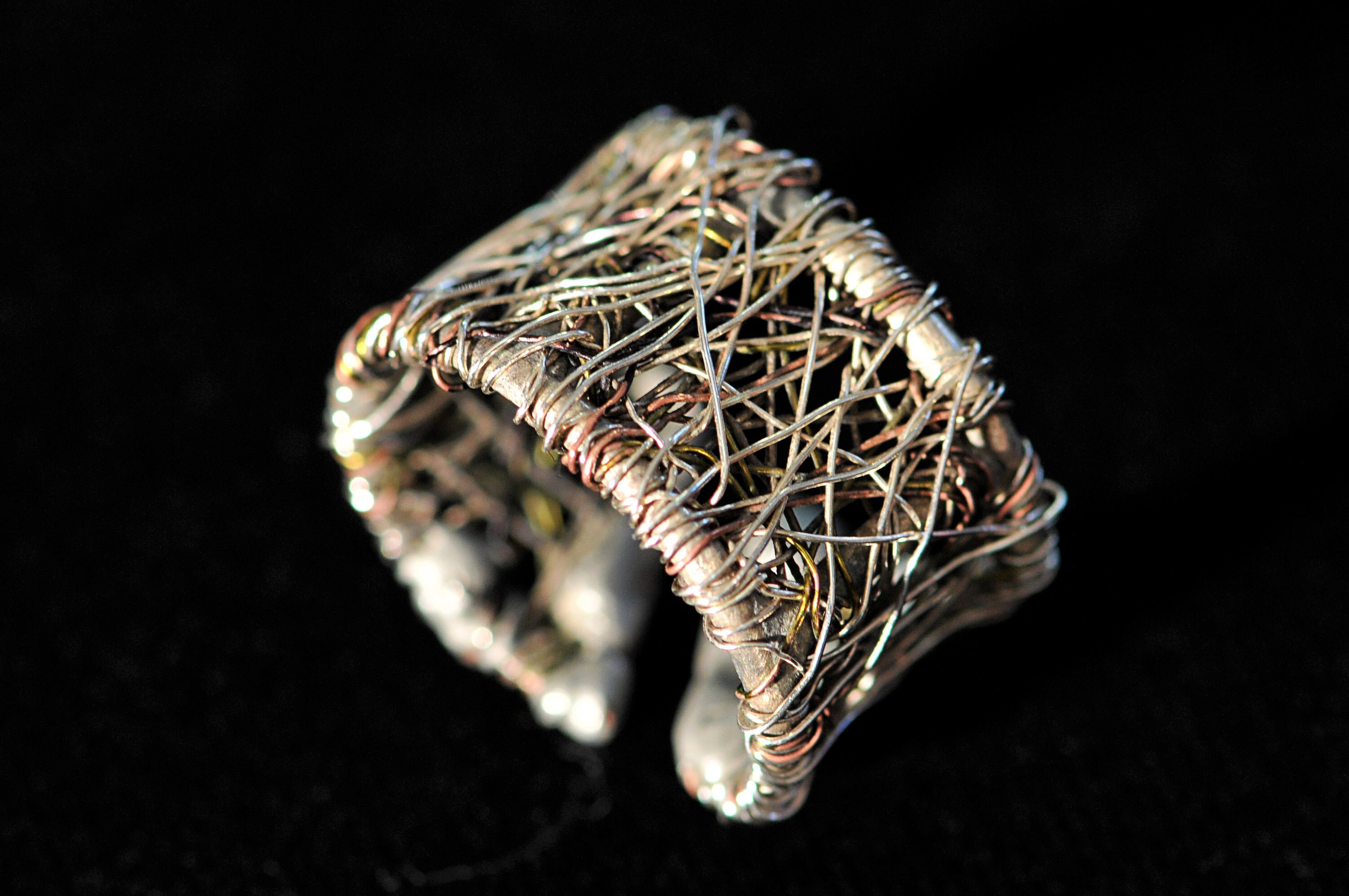 Solid silver ring, contemporary ring