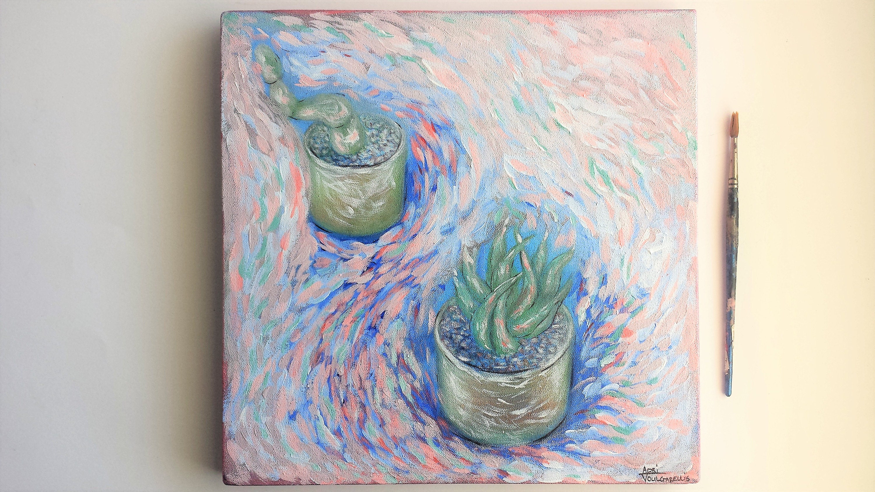 original acrylic painting on canvas by artist Adri Voulgarellis